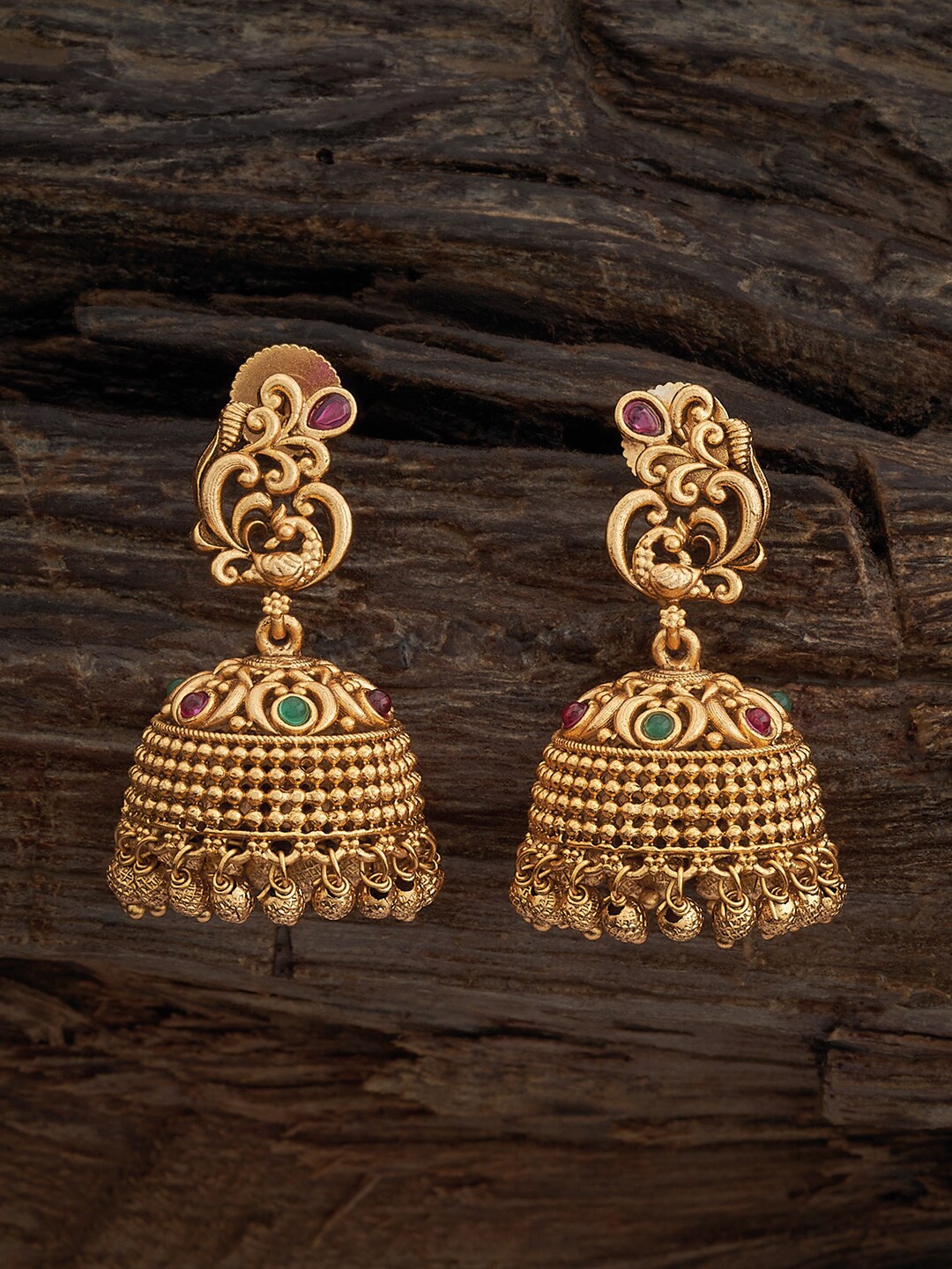 

Kushal's Fashion Jewellery Gold Plated Jhumkas