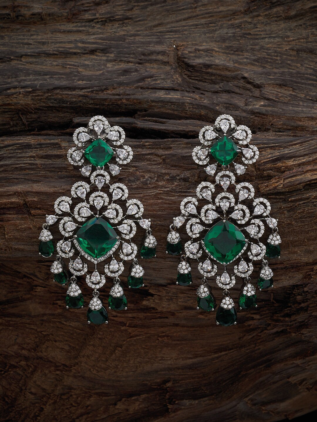 

Kushal's Fashion Jewellery Rhodium-Plated Classic Chandbalis, Silver