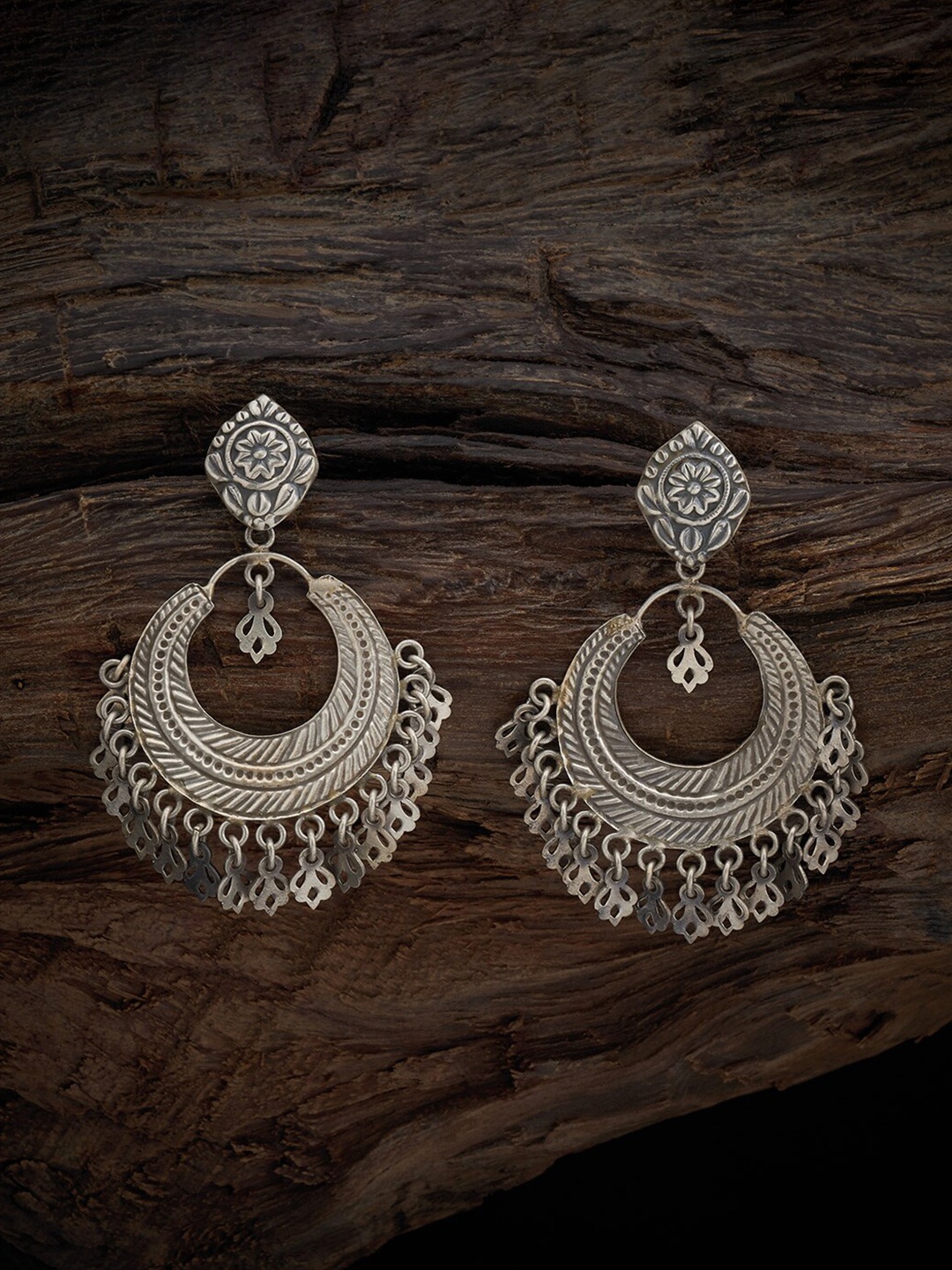 

Kushal's Fashion Jewellery Rhodium-Plated Silver Classic Drop Earrings