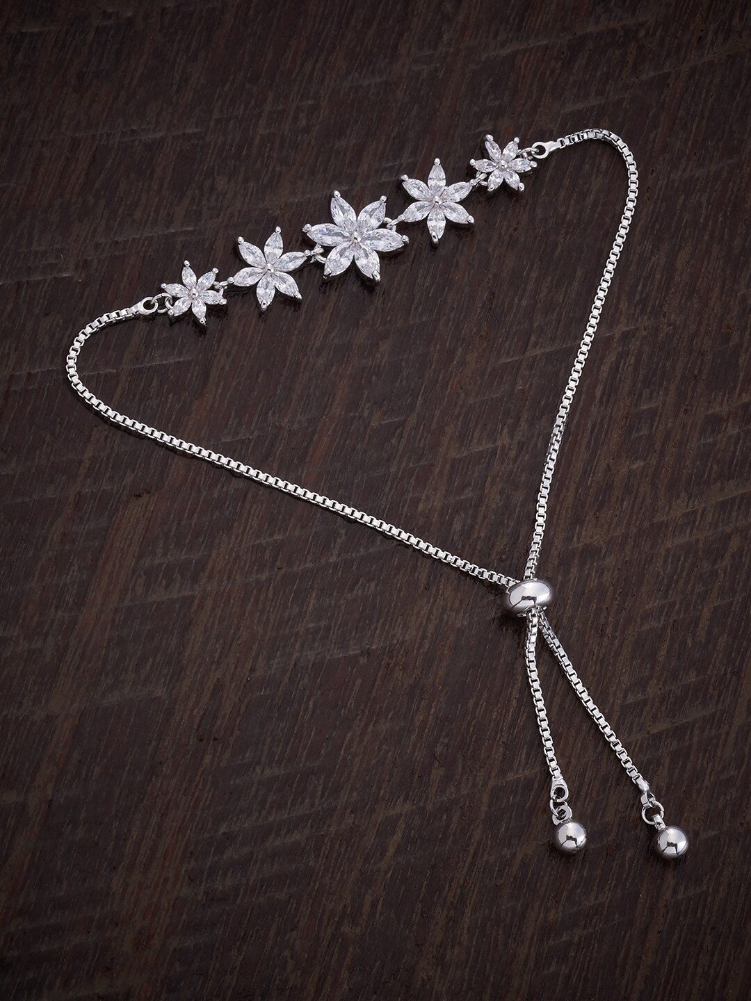

Kushal's Fashion Jewellery Rhodium-Plated Armlet Bracelet, Silver