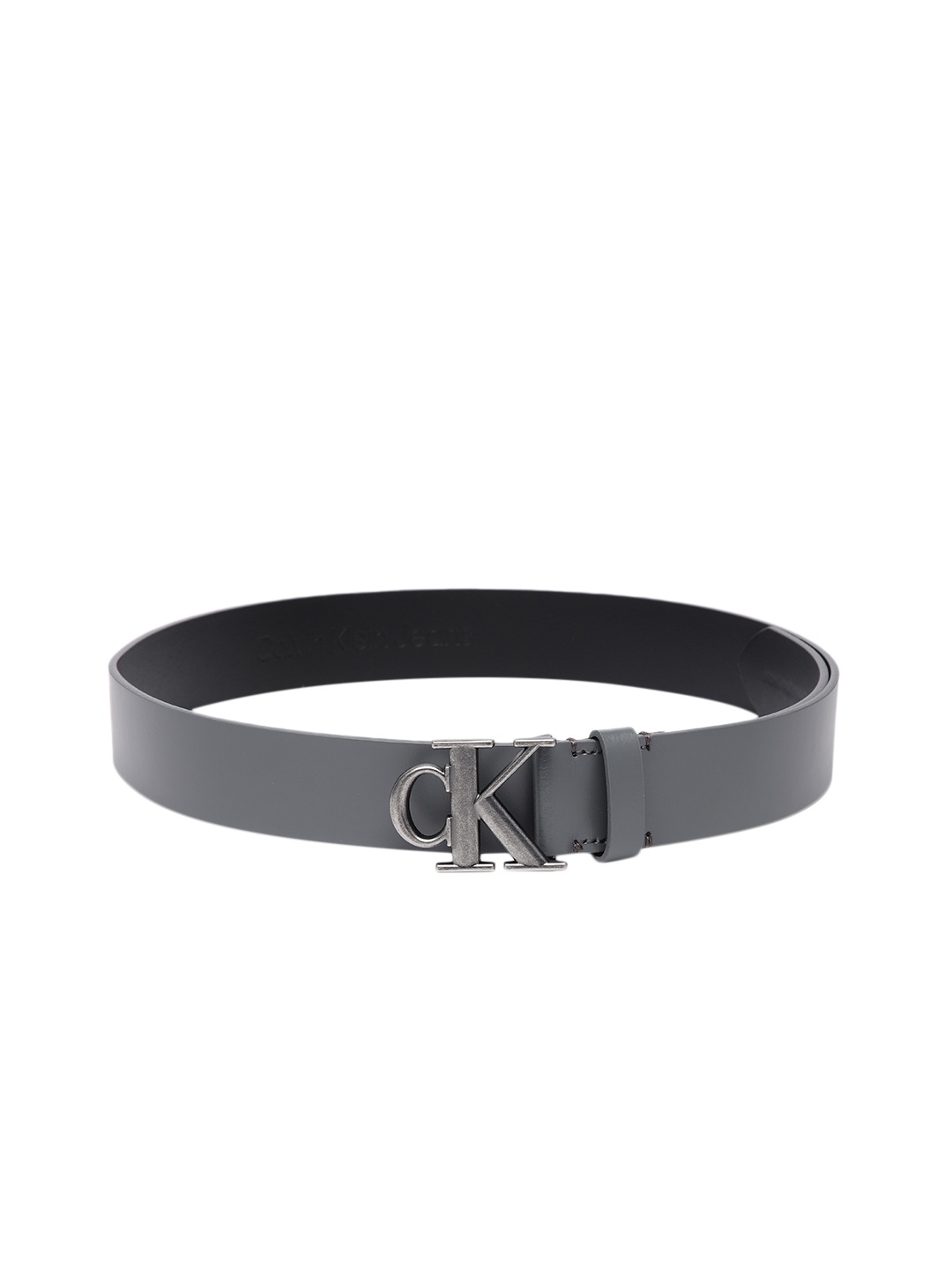 

Calvin Klein Men Solid Leather Belt, Grey