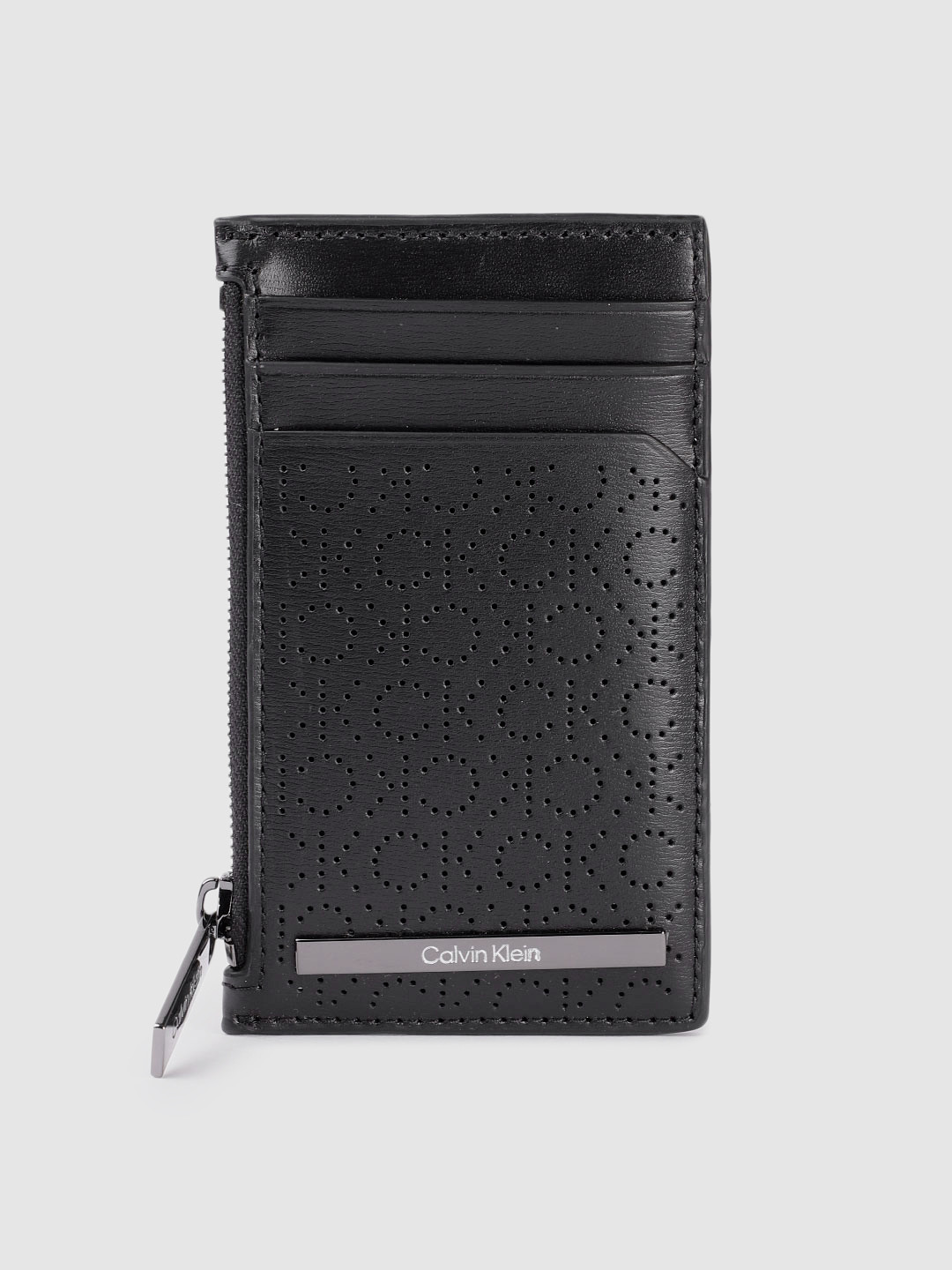 

Calvin Klein Men Leather Card Holder, Black