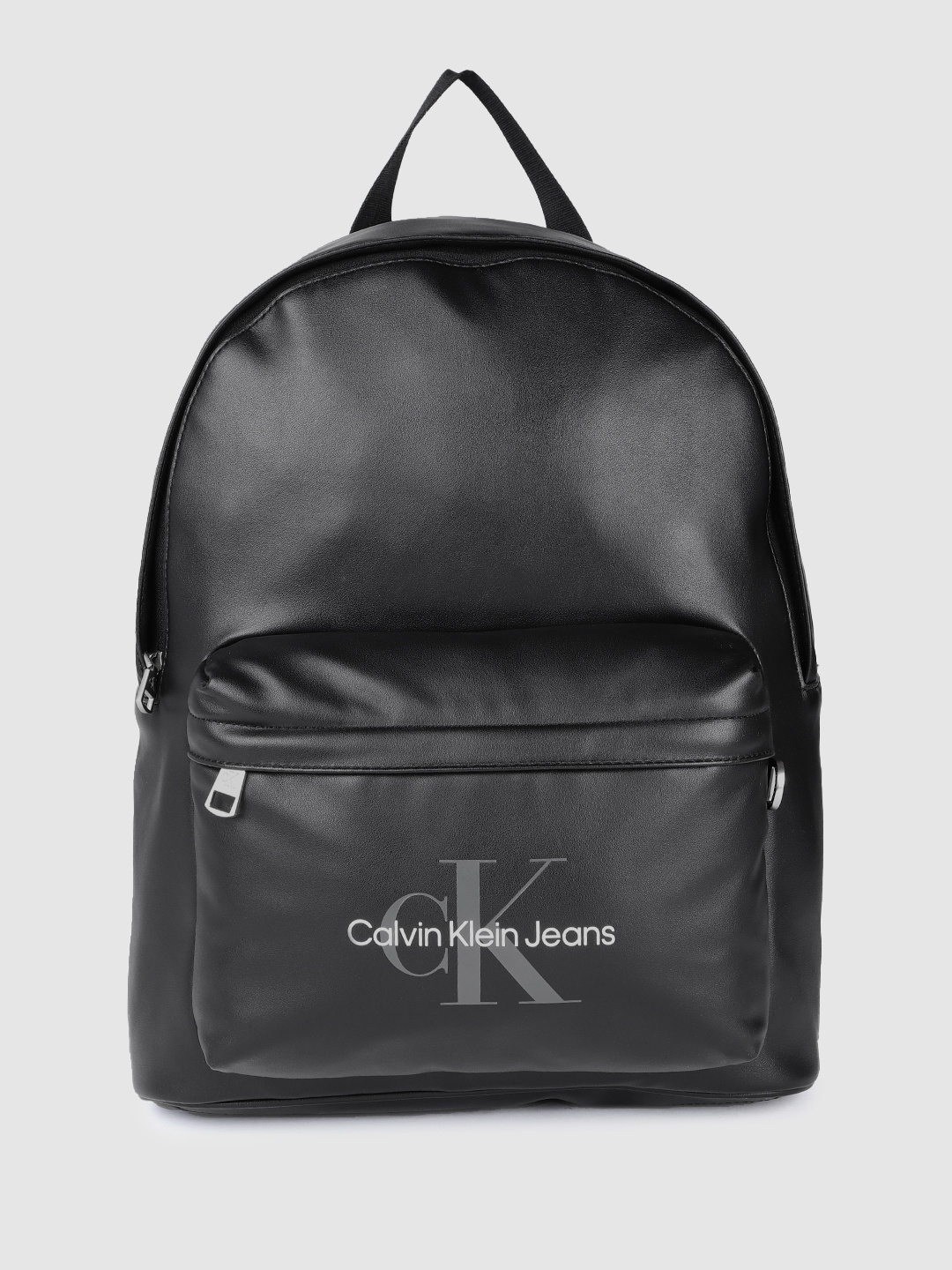 

Calvin Klein Men Brand Logo Print Medium Sized Backpack, Black