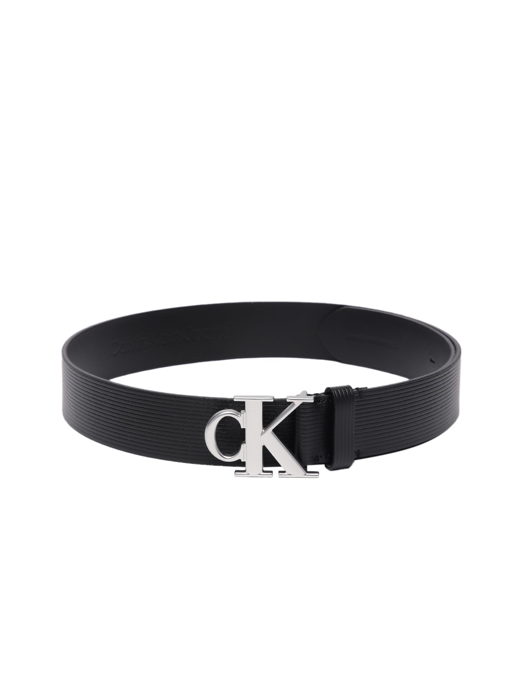 

Calvin Klein Men Textured Leather Belt, Black