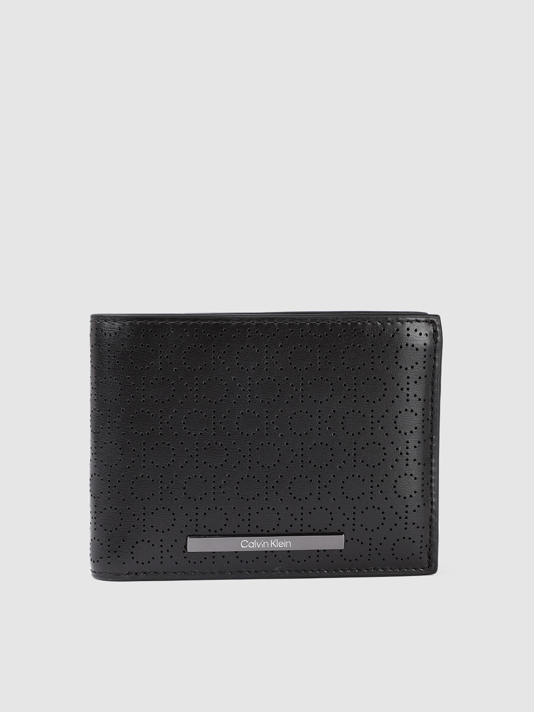 

Calvin Klein Men Leather Three Fold Wallet, Black