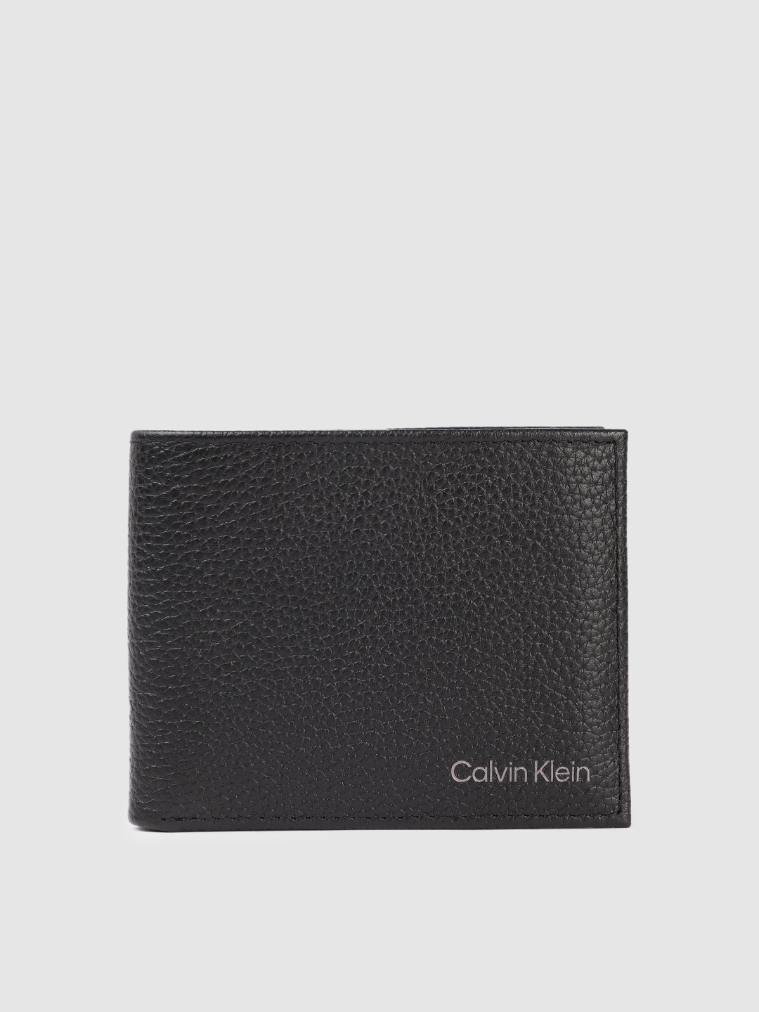 

Calvin Klein Men Leather RFID Two Fold Wallet, Black