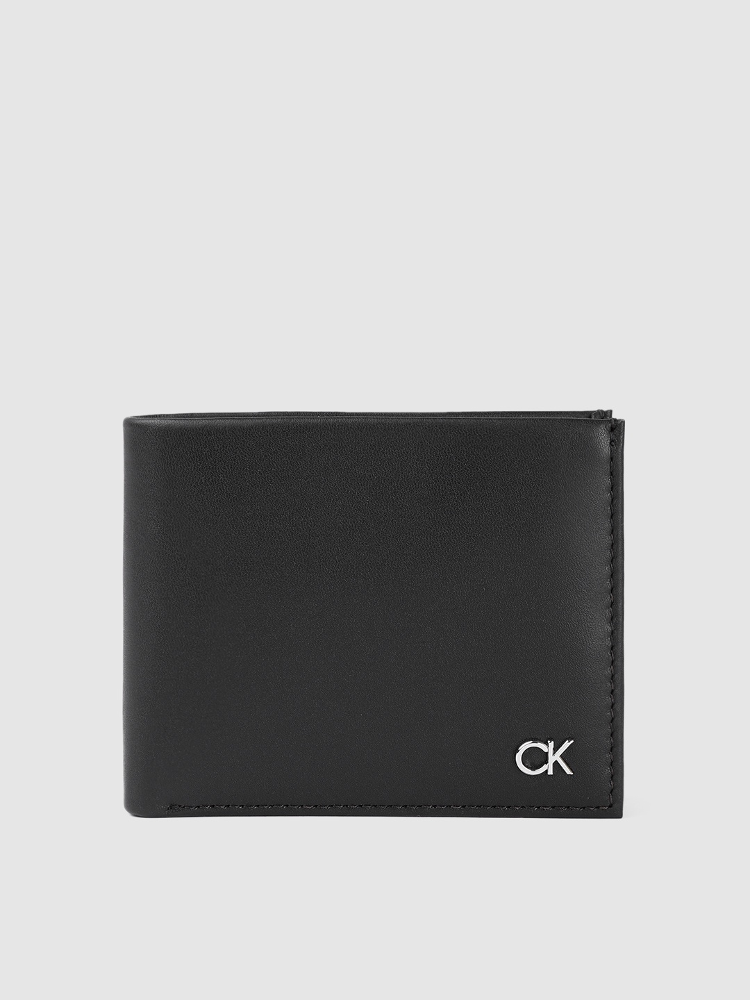 

Calvin Klein Men Leather Two Fold Wallet, Black