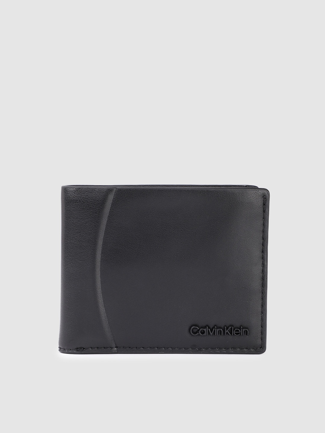 

Calvin Klein Men Solid Leather Two Fold Wallet With RFID Protection, Black