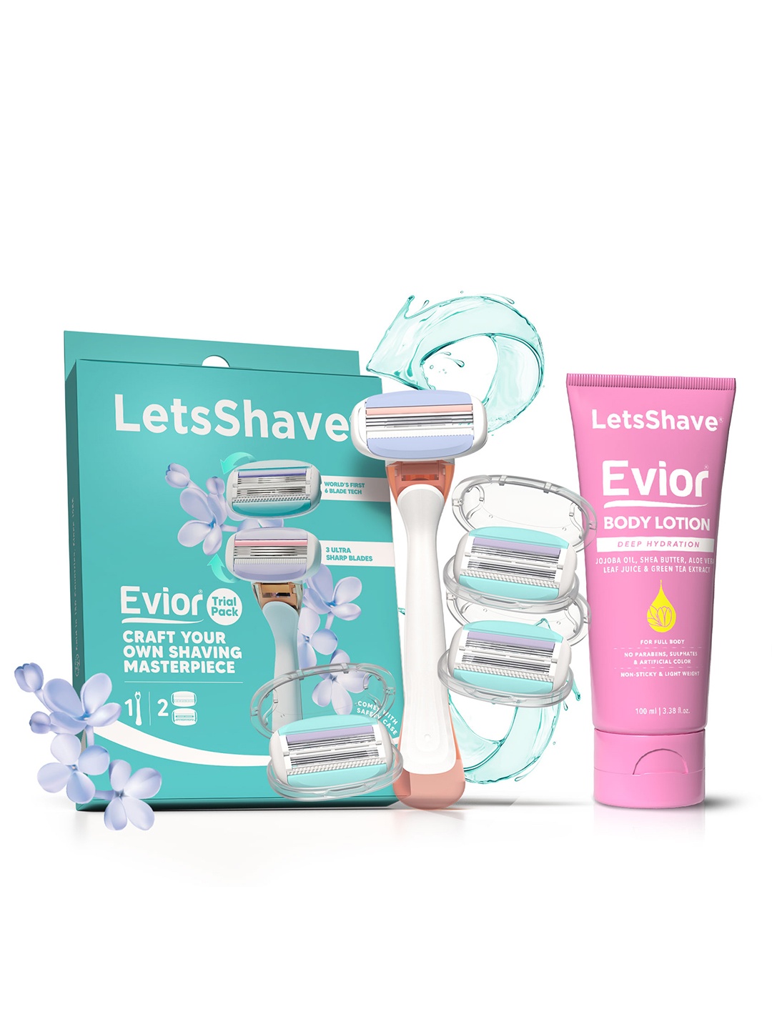 

LetsShave Evior 6 Shaving Kit, Blue
