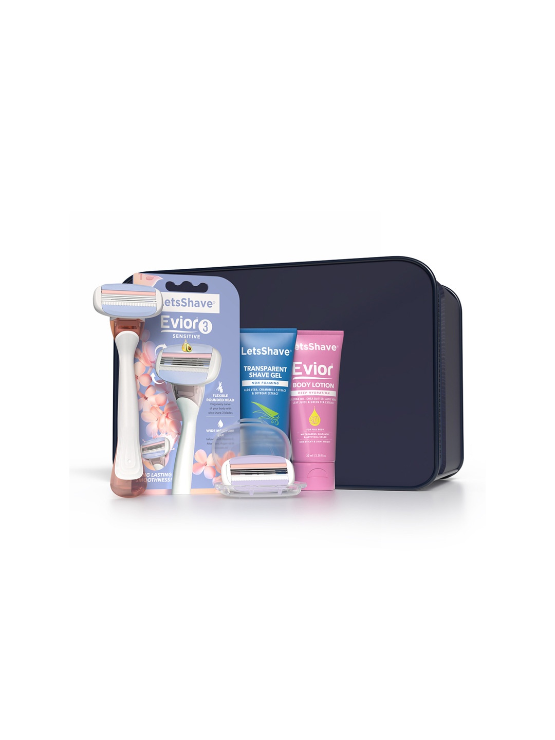 

LetsShave 5 Pieces Aboluste Mini Kit, Pink