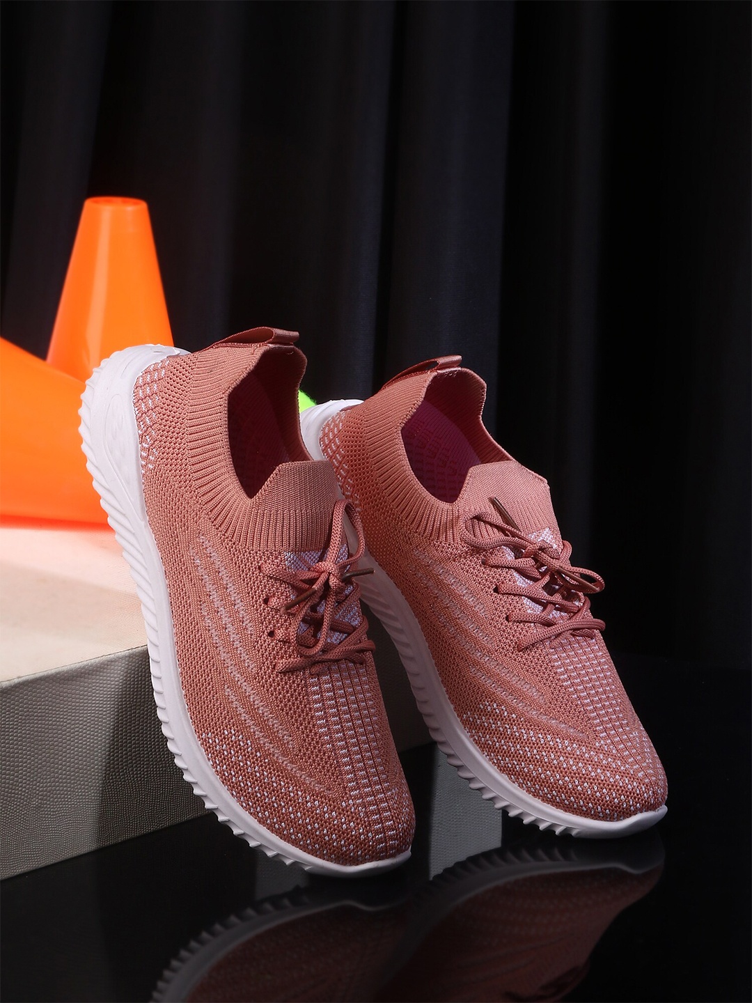 

Champs Women Textured Lightweight Mesh Slip-On Sneakers, Peach