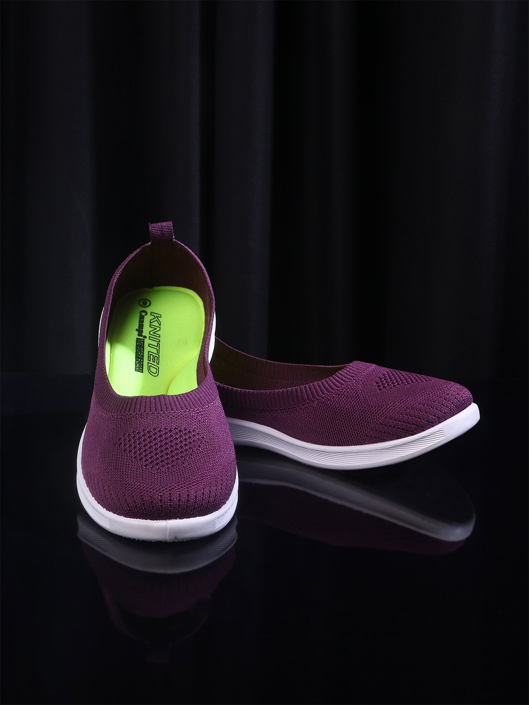 

Champs Women Textured Lightweight Mesh Slip-On Sneakers, Purple