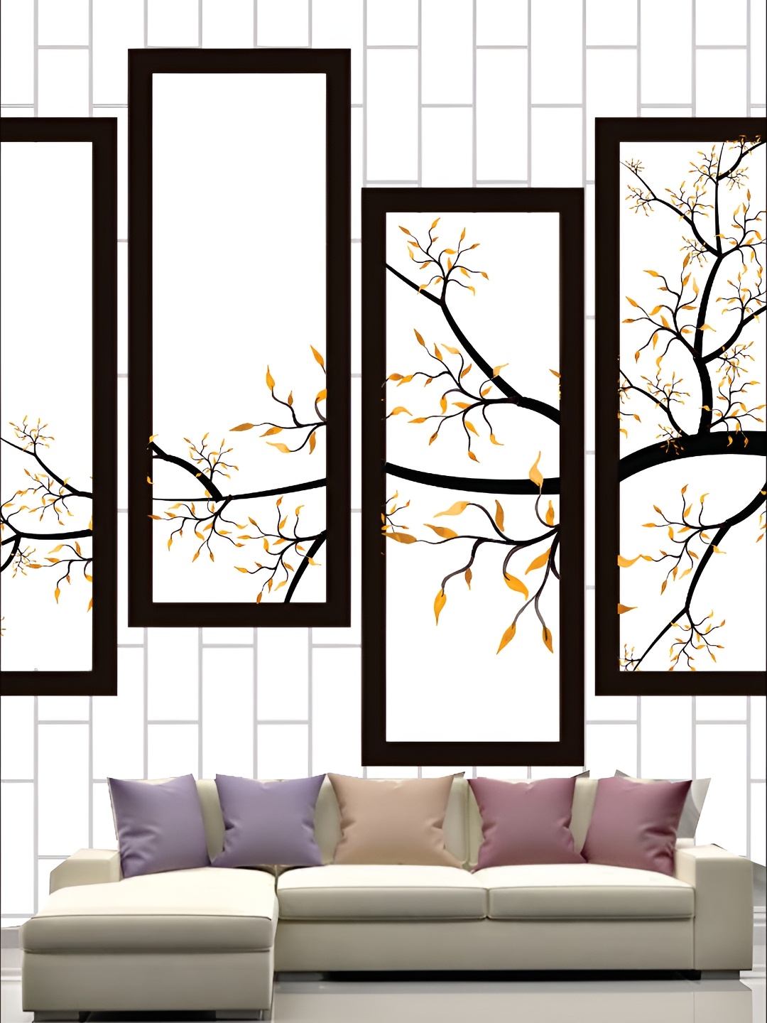

KSHIRSA White & Black Abstract Printed Self Adhesive Removable Wallpaper