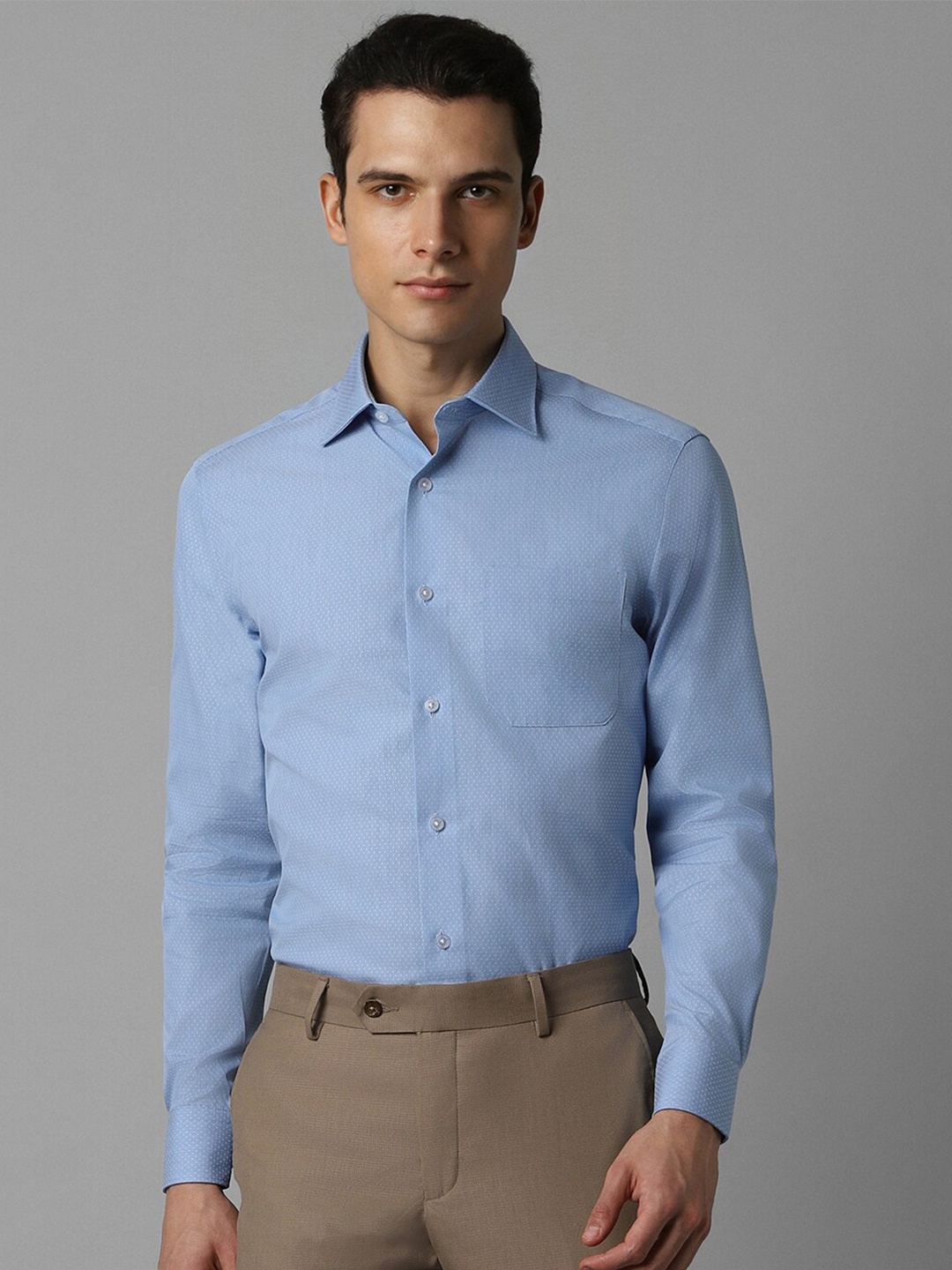 

Louis Philippe Printed Cotton Regular Fit Formal Shirt, Blue