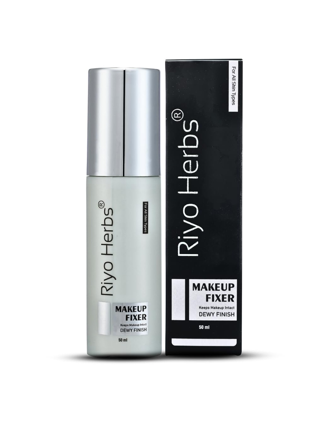 

Riyo Herbs Dewy Finish Makeup Fixer with Vitamin C & Hyaluronic Acid - 50 ml, Grey