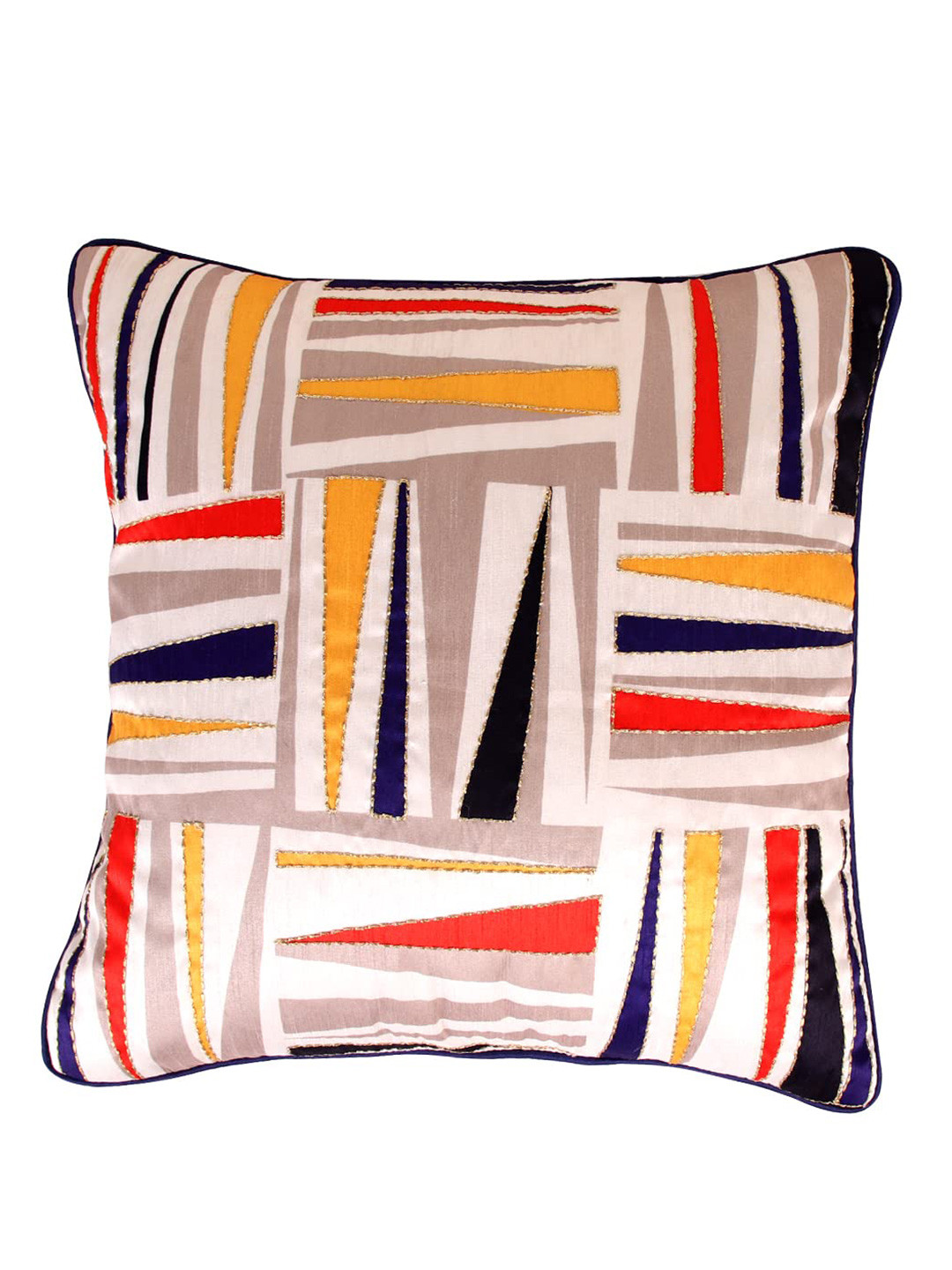 

NISRAG HOME Beige & Red Abstract Cushion Covers
