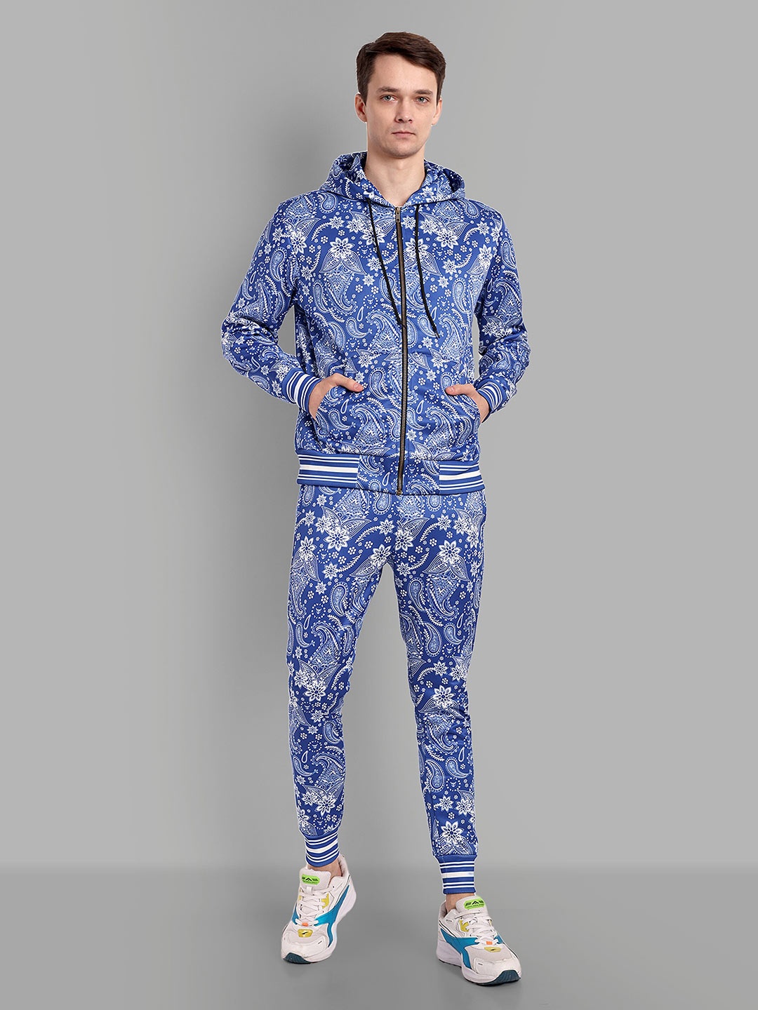 

GO DEVIL Printed Jacket With Joggers Co-Ords, Blue