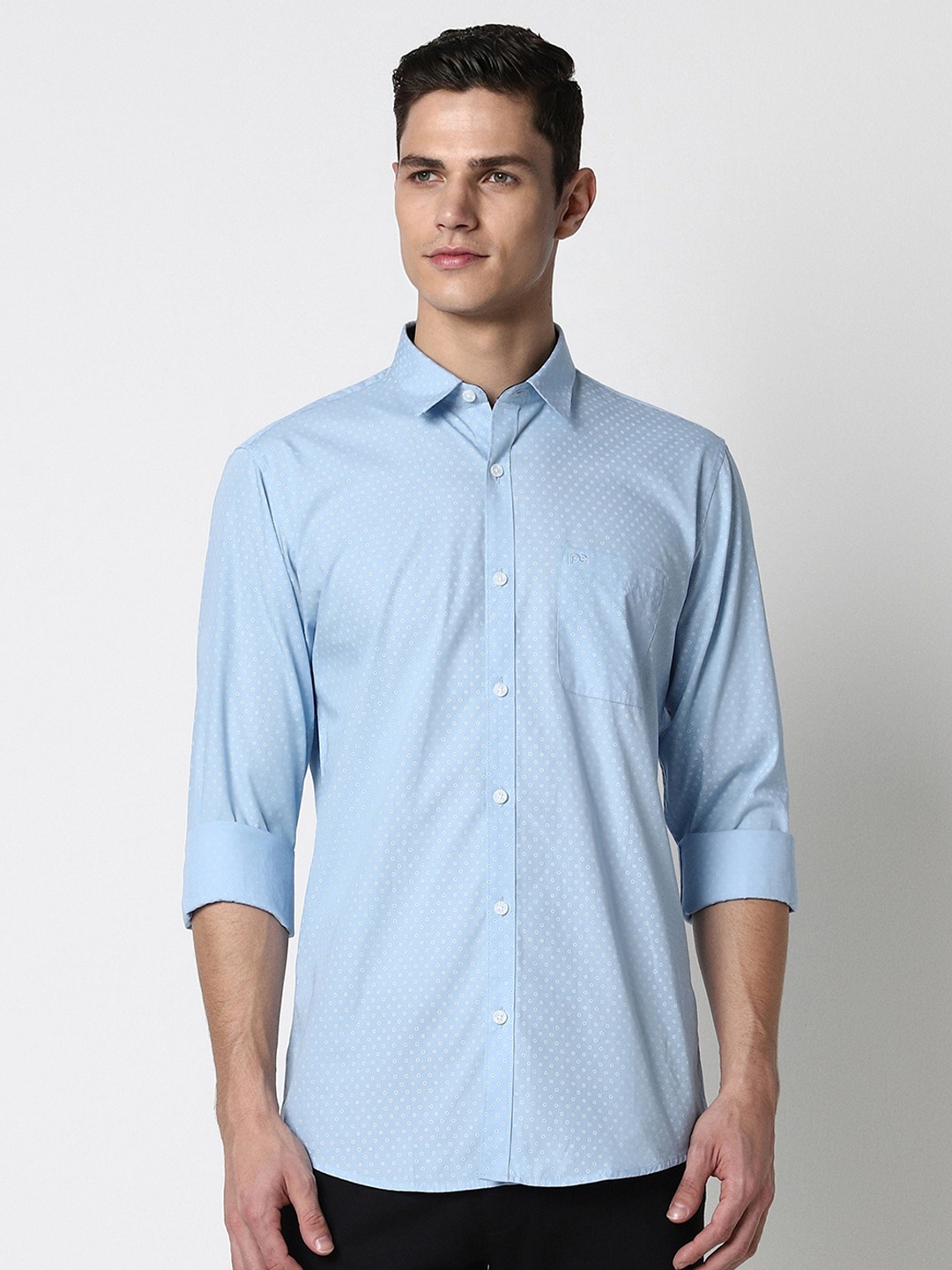 

Peter England Casuals Men Blue Slim Fit Printed Casual Shirt