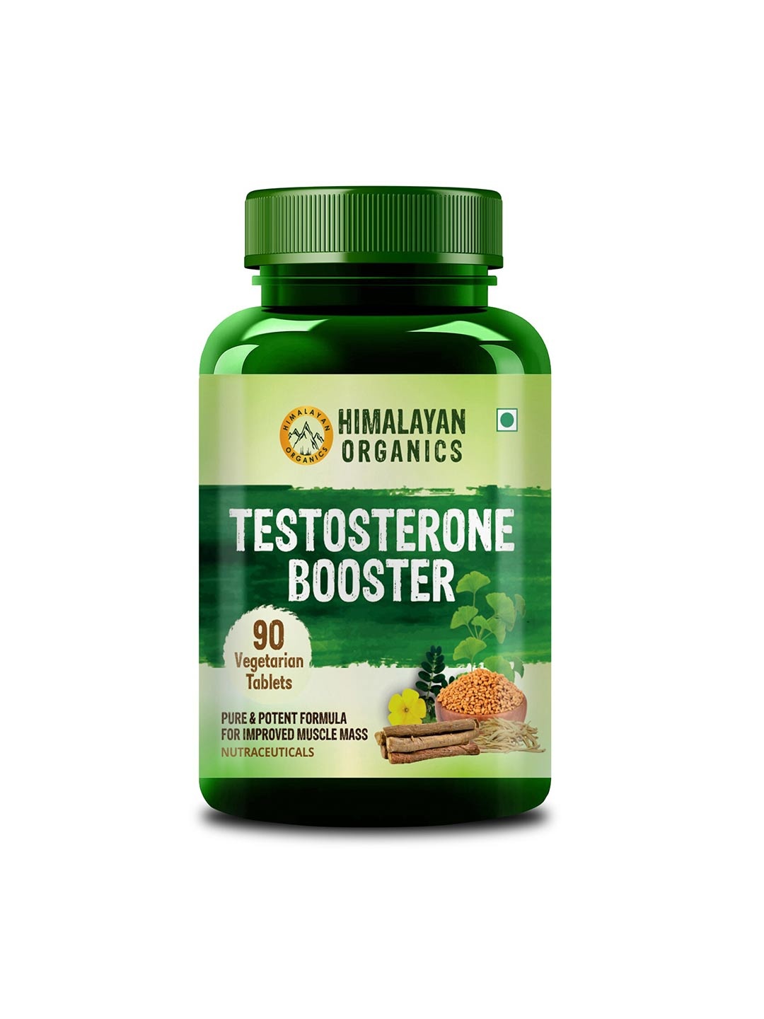 

Himalayan Organics Testosterone Booster 90 Tabs, Green