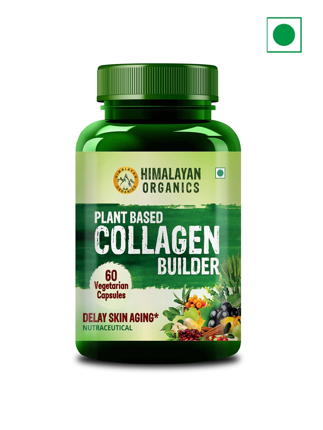 

Himalayan Organics Plant Based Collagen Builder - 60 Capsules, Green