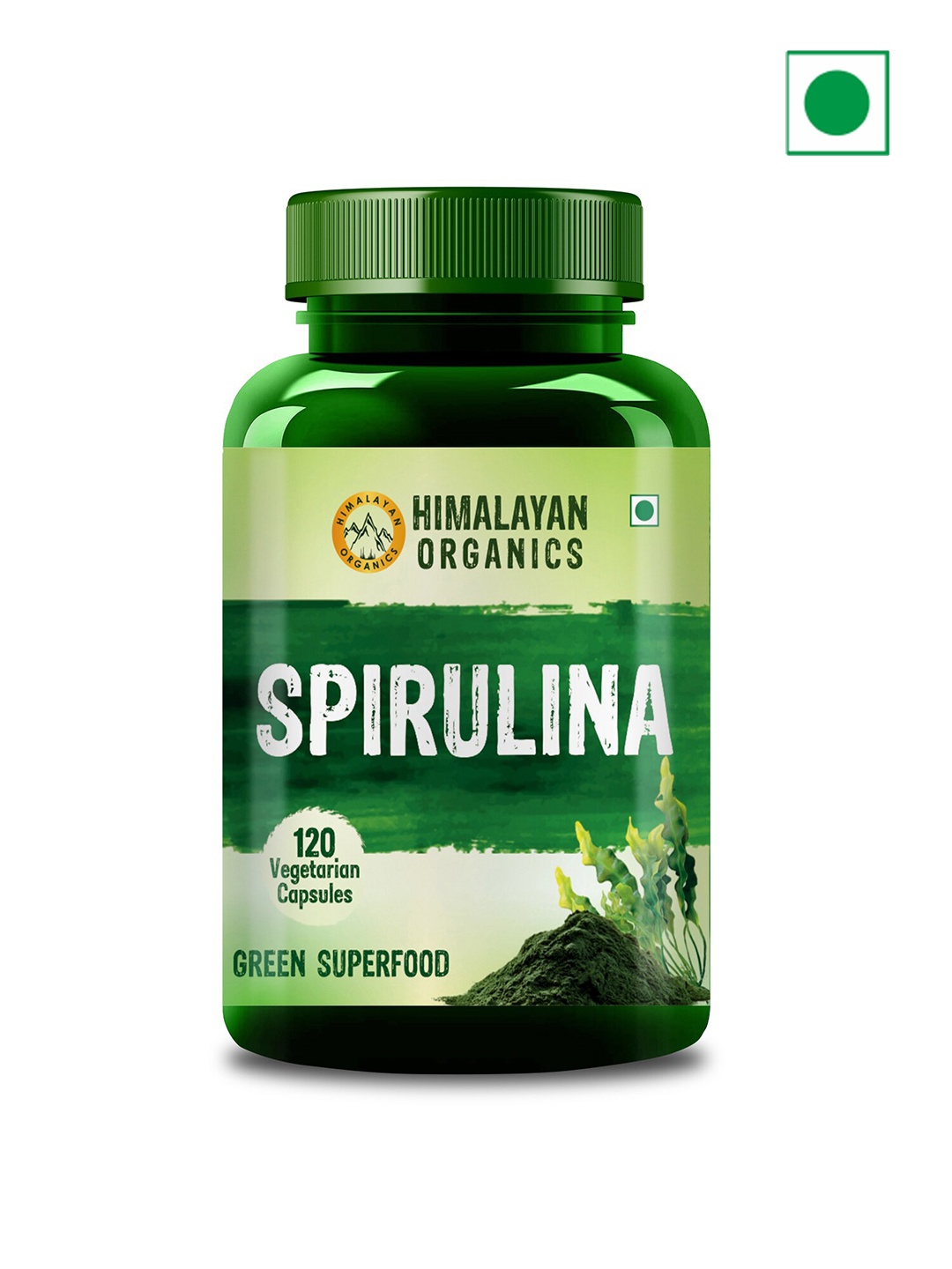 

Himalayan Organics Green Superfood Spirulina Capsules To Boost Immunity - 120 Capsules