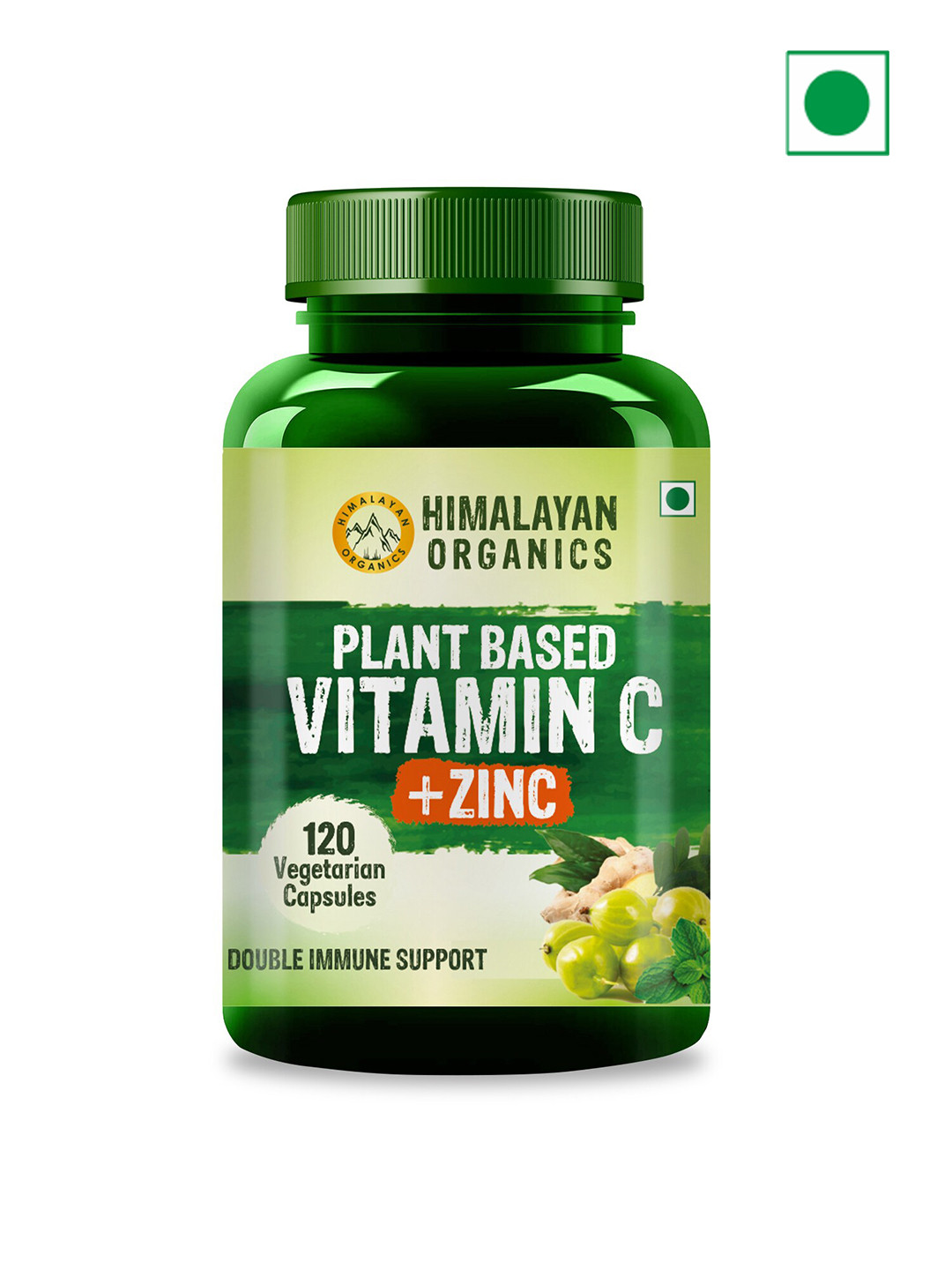 

Himalayan Organics Plant Based Vitamin C Capsules For Double Immunity Support-120 Capsules, Green