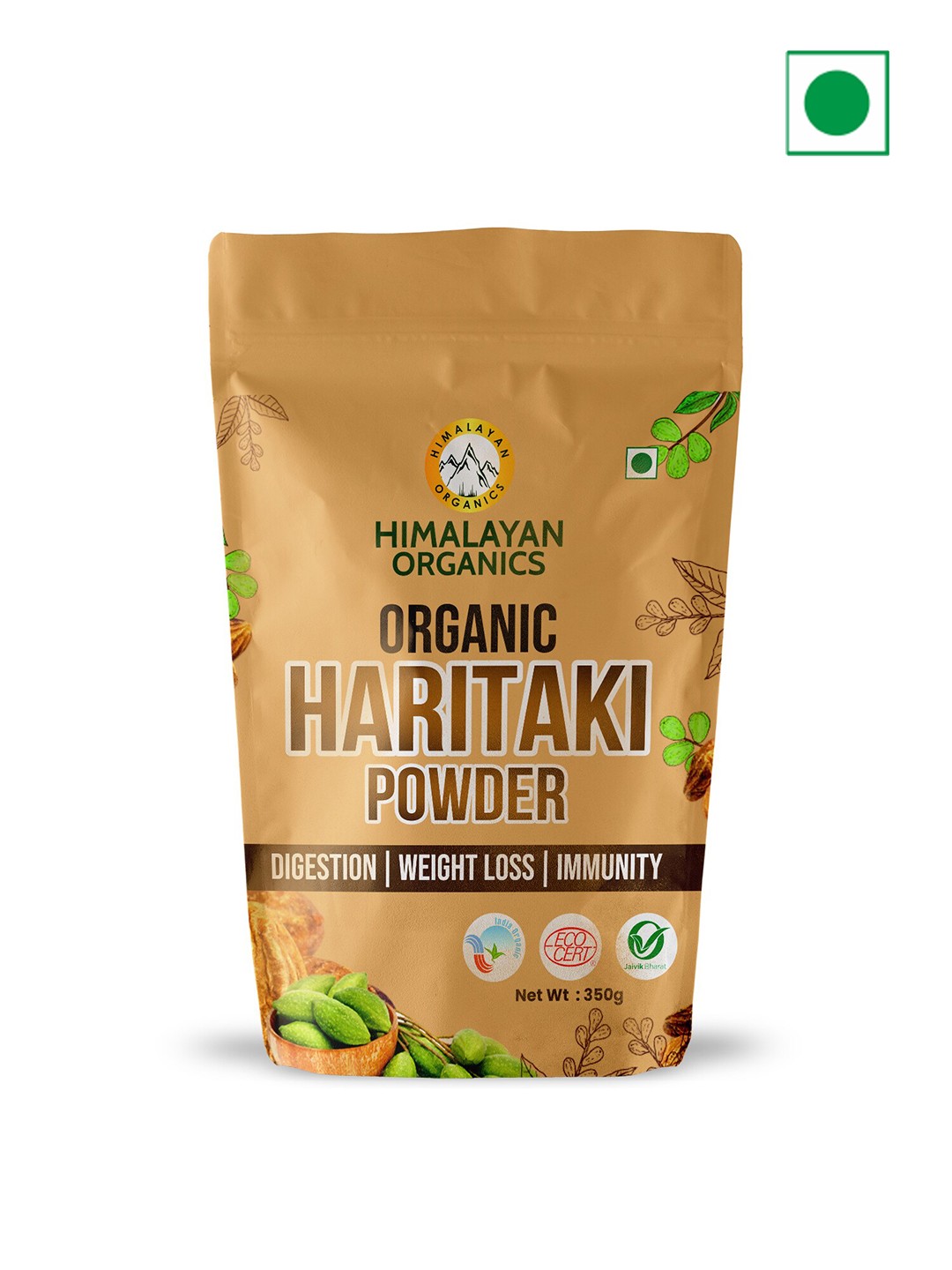

Himalayan Organics Organic Haritaki Powder for Digestion - 350 g, Beige