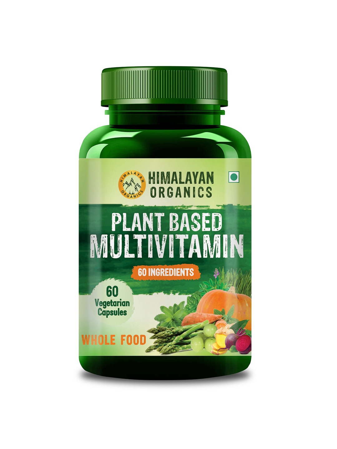 

Himalayan Organics Plant Based Multivitamin Whole Food Capsules - 60 Capsules, Green