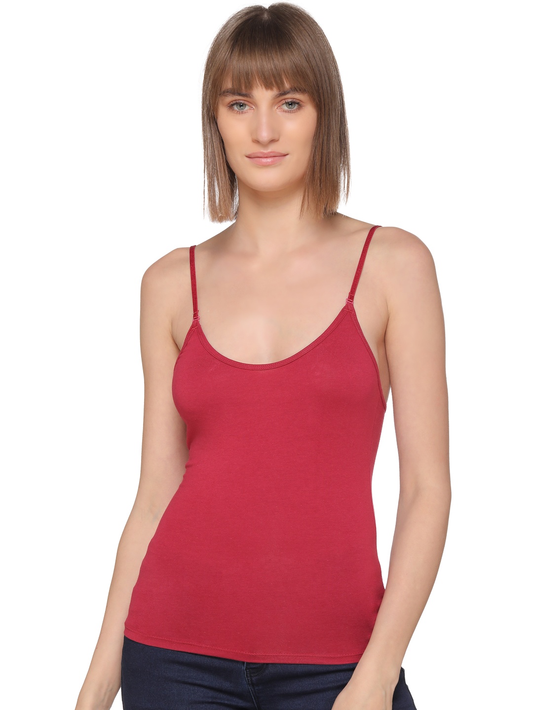 

SONA Women Solid Non-Padded Camisoles, Maroon