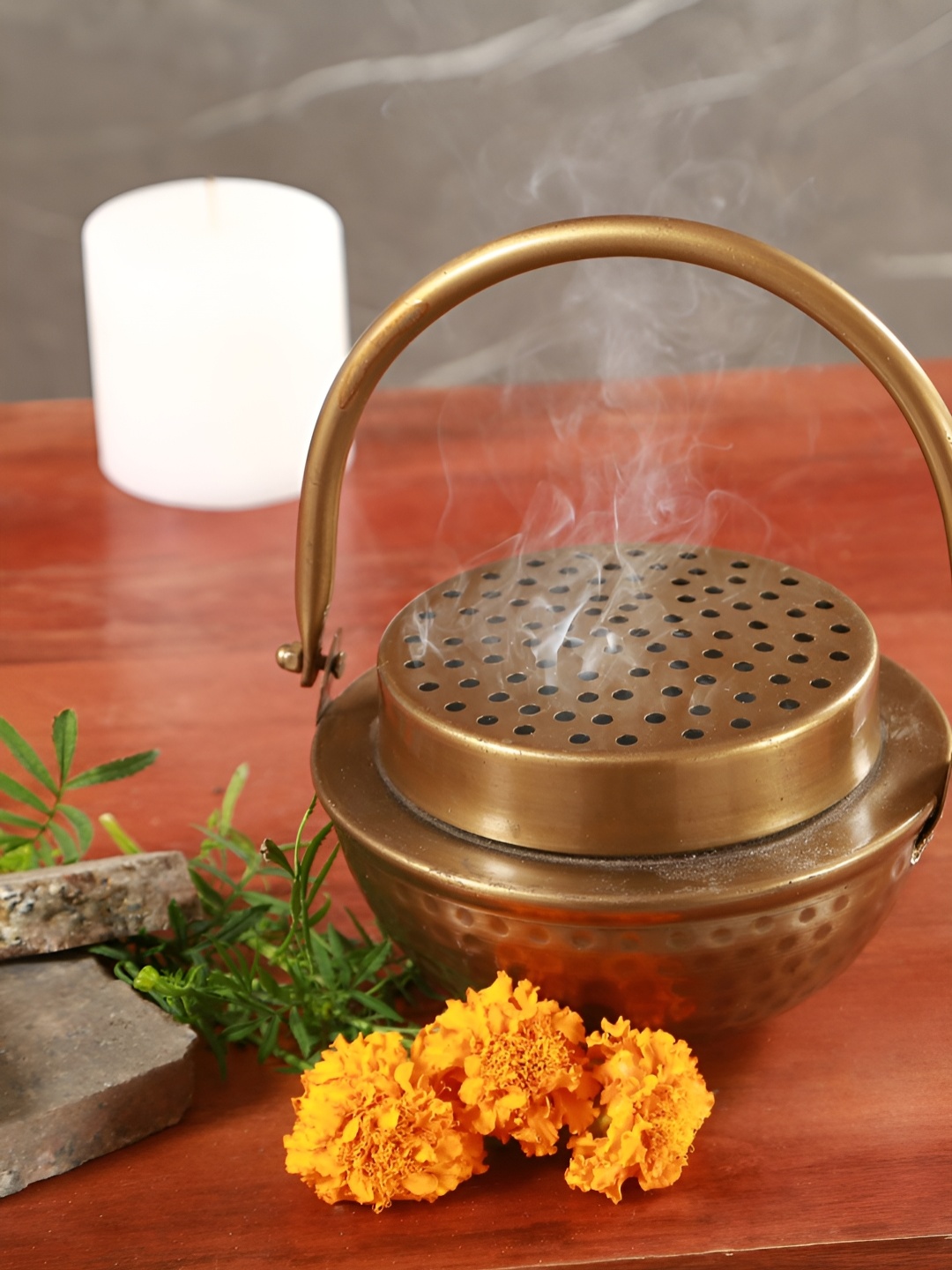 

Manor House Gold Toned Loban Dhoop Incense Cone Holder