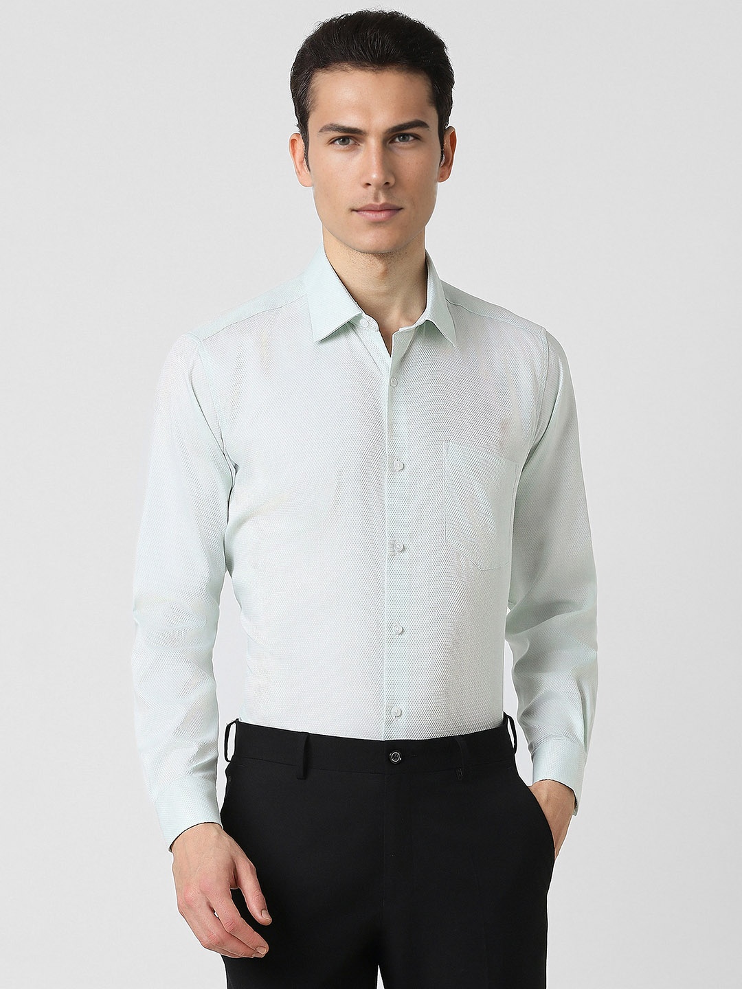 

Van Heusen Men Blue Party Shirt