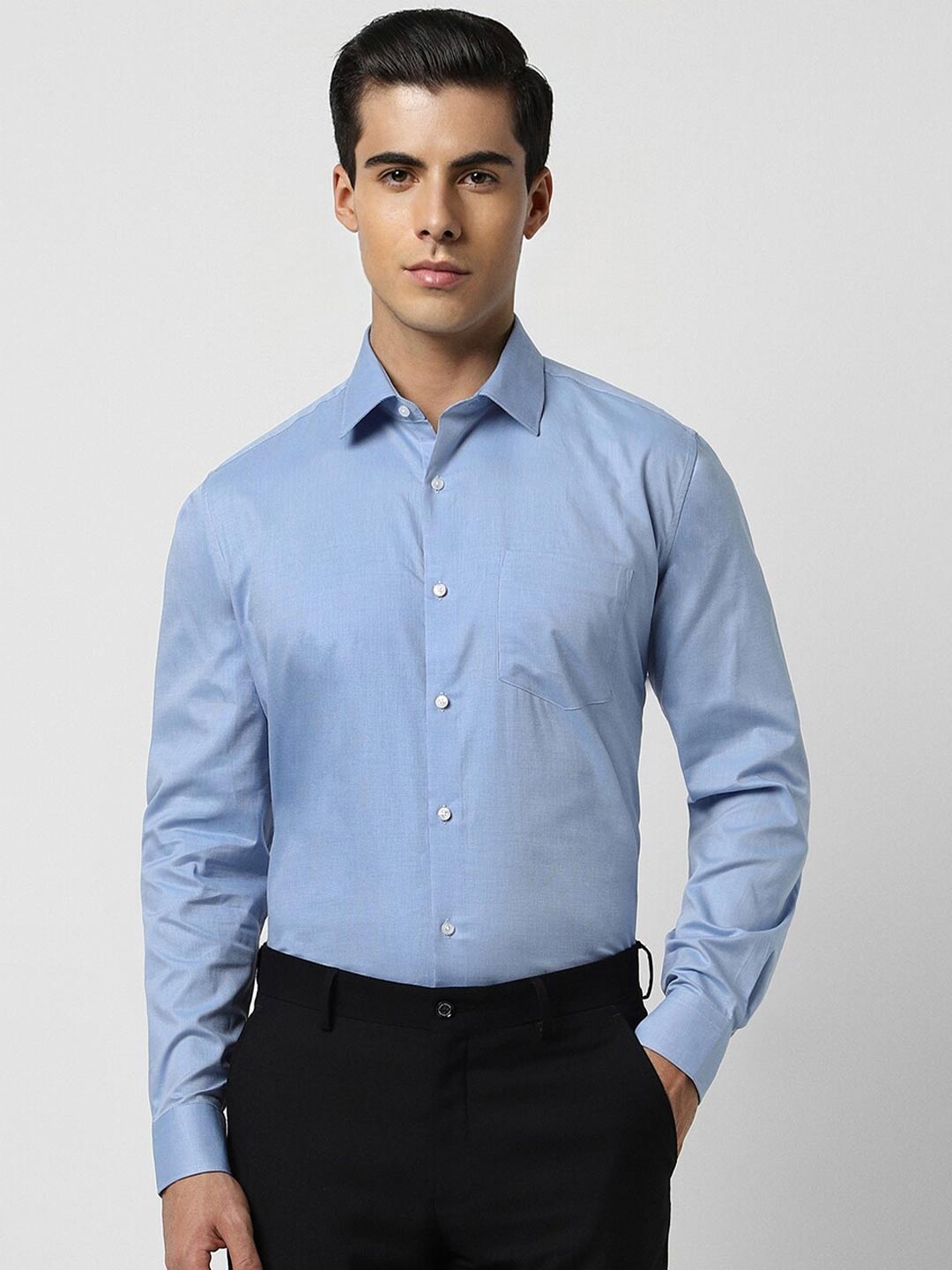 

Van Heusen Cotton Opaque Formal Shirt, Blue