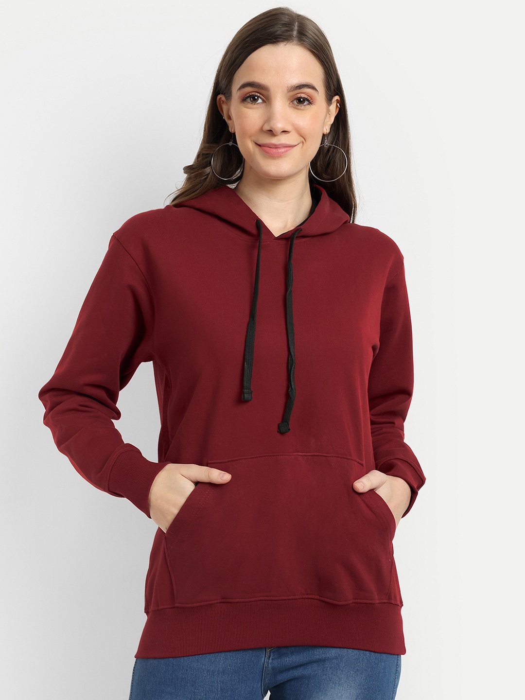 

Bloopers Store Hooded Cotton Sweatshirt, Maroon