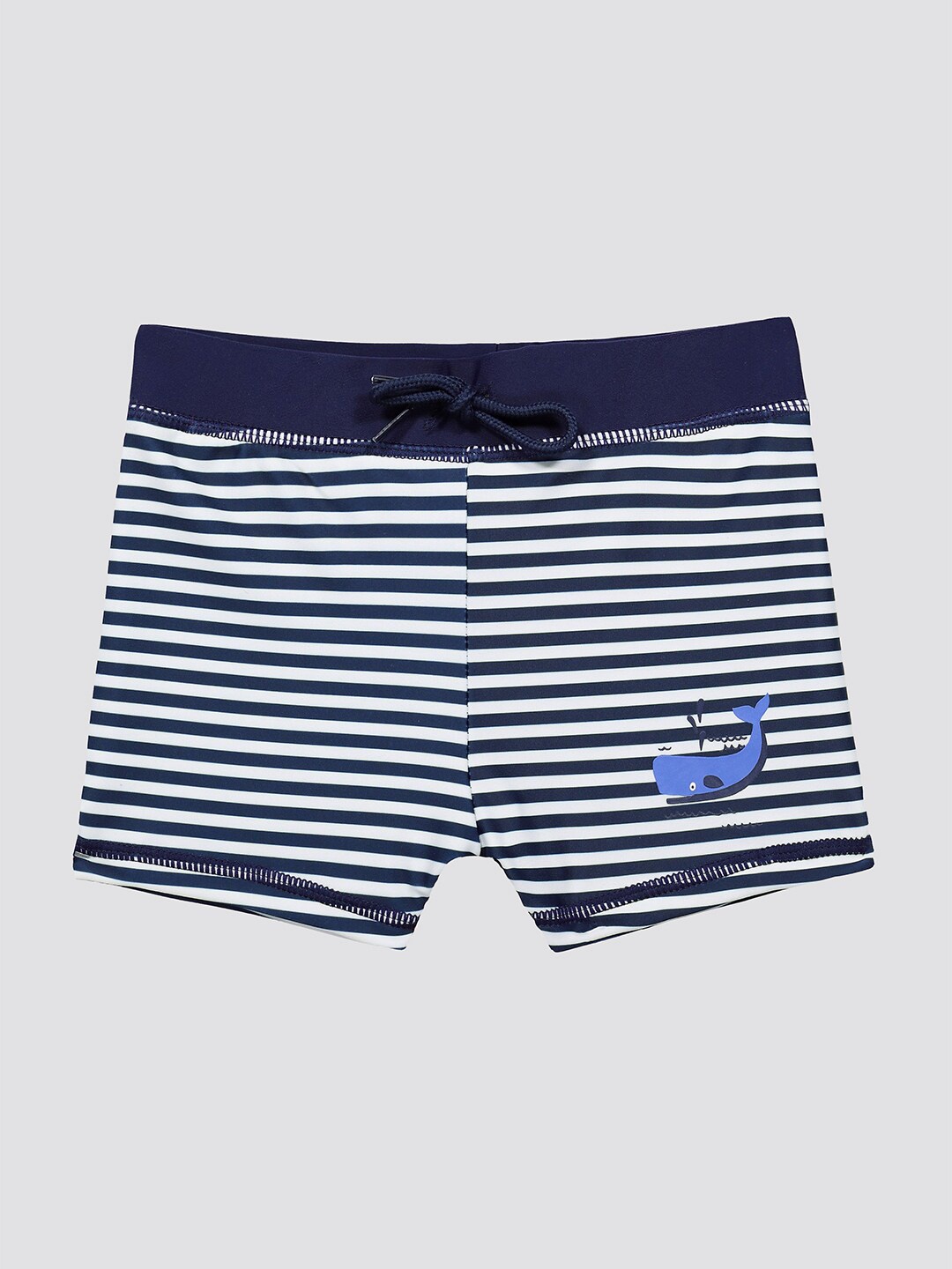 

mothercare Boys Mid Rise Striped Shorts, Navy blue