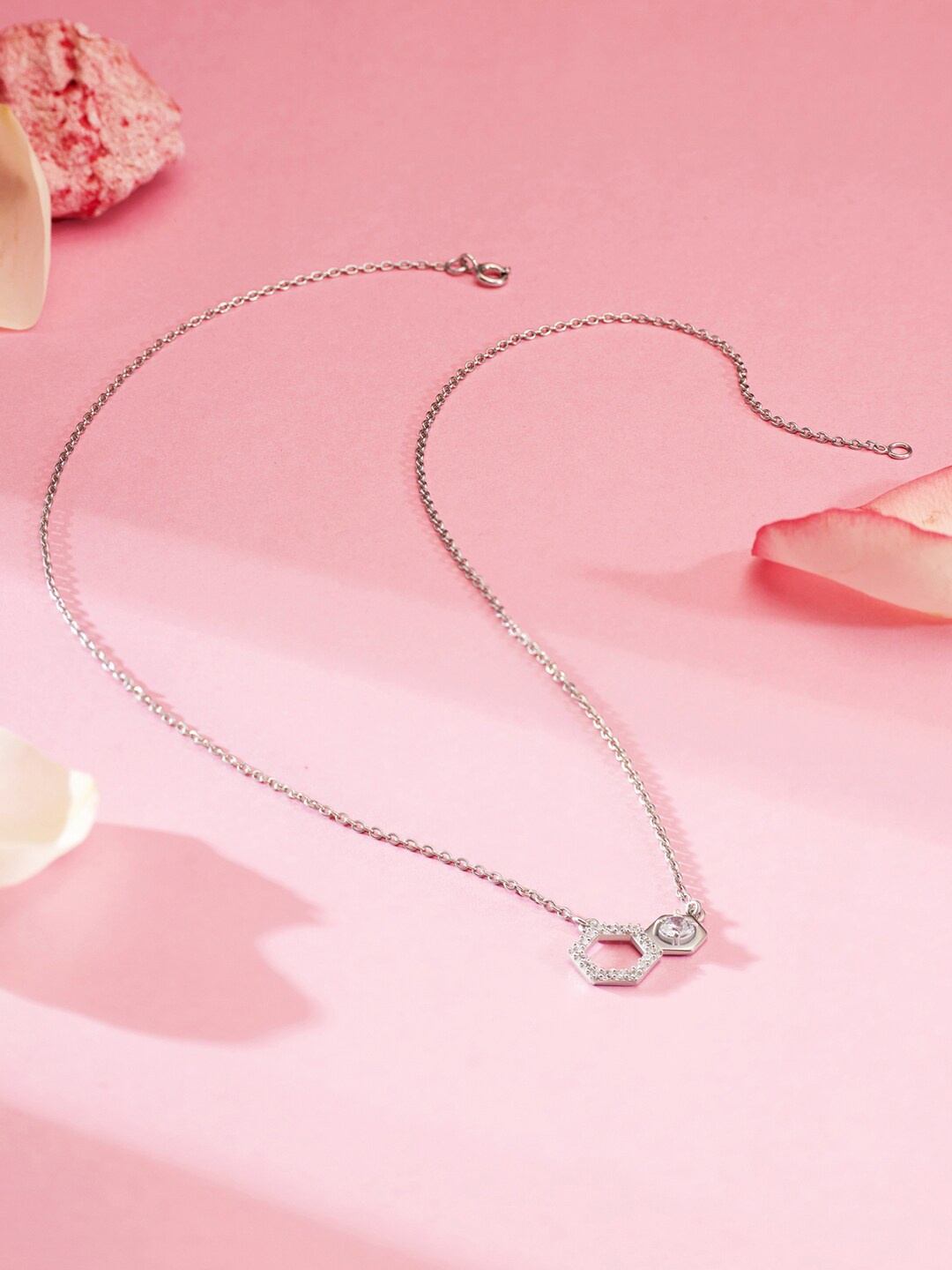 

March by FableStreet Sterling Silver Silver-Plated Necklace