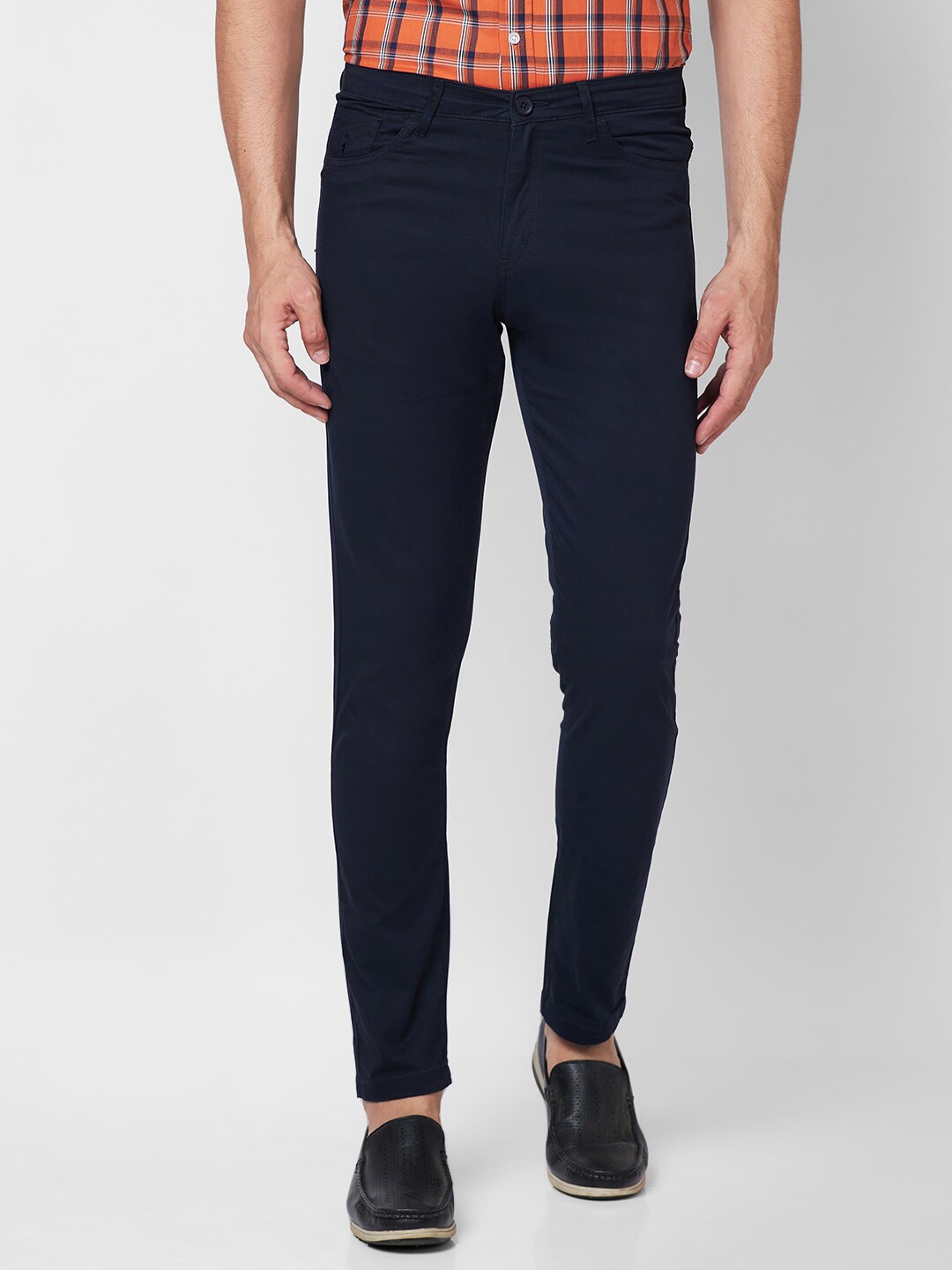 

GIORDANO Men Mid-Rise Chinos Trousers, Navy blue