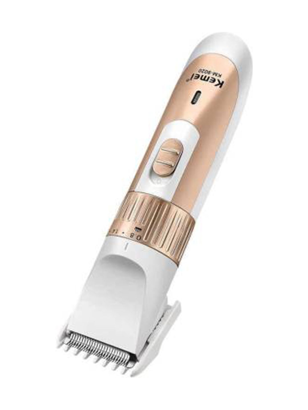 

KEMEI Men KM-9020 Professional Hair Trimmer with 45 Minute Runtime - White & Gold
