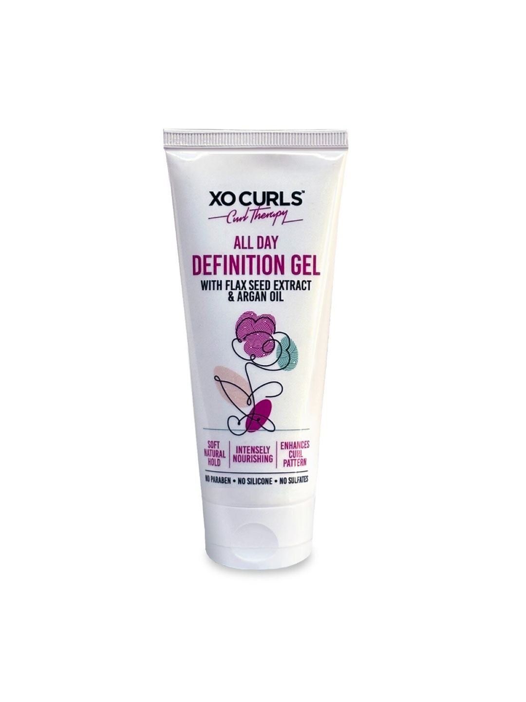 

XO CURLS All Day Definition Gel with Flax Seeds - 100 ml, White