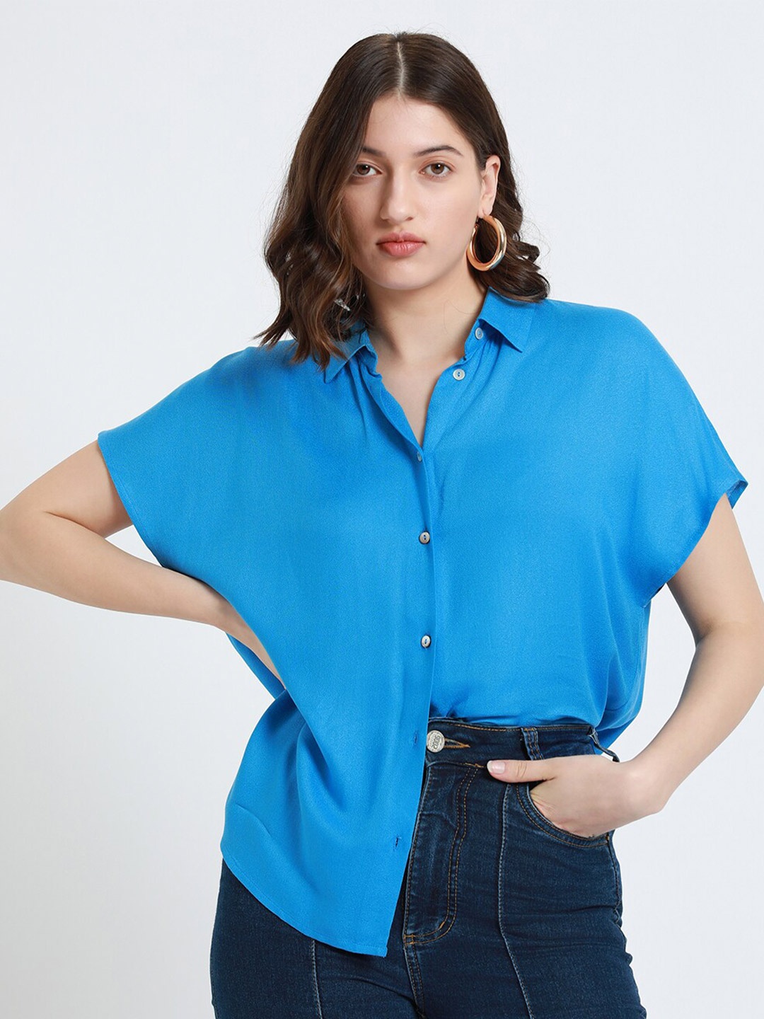

DL Woman Oversized Casual Shirt, Blue