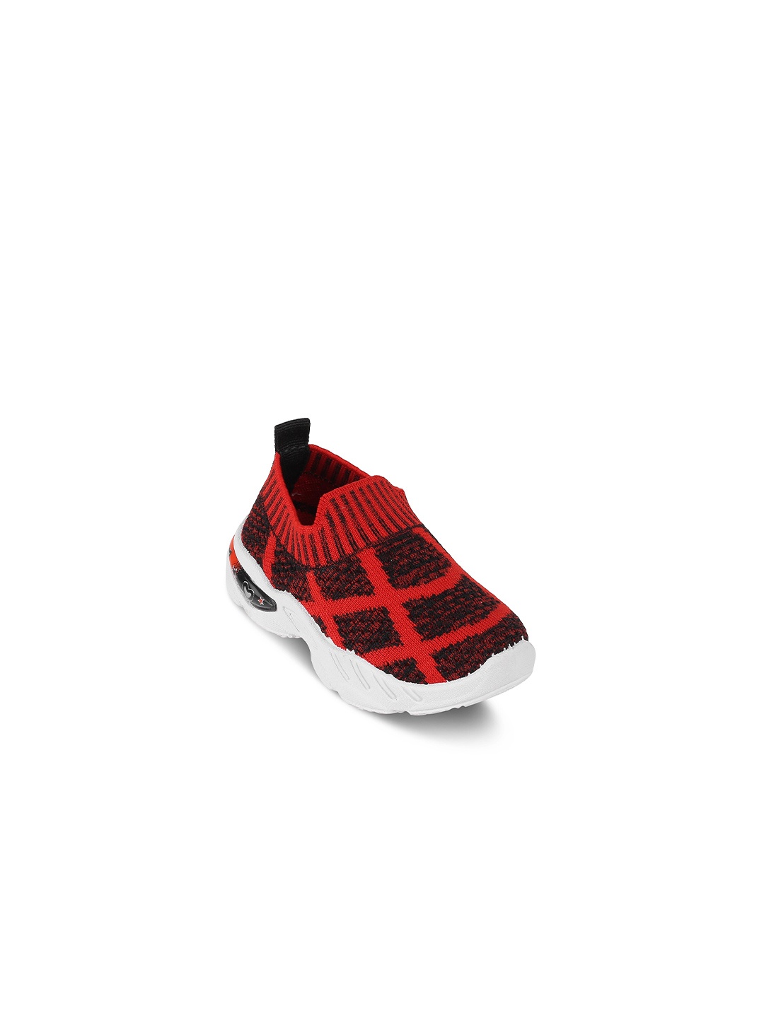 

BAESD Kids Textured Round Toe Mesh Slip-On Sneakers, Red