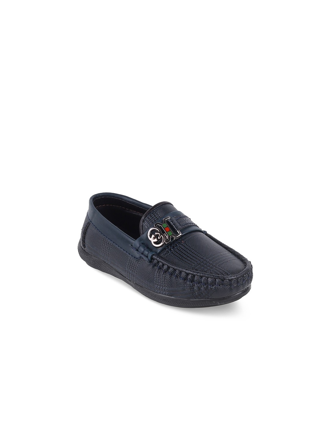 

BAESD Boys Textured Round Toe Loafers, Blue