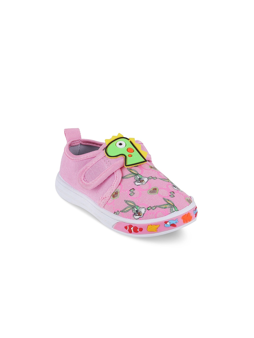 

BAESD Girls Printed Round Toe Mesh Sneakers, Pink