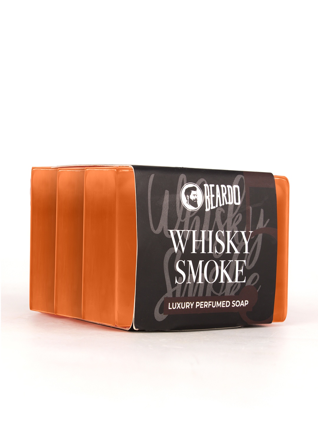 

BEARDO Men Set of 3 Whisky Smoke Perfumed Luxury Soap - 75g Each, Brown