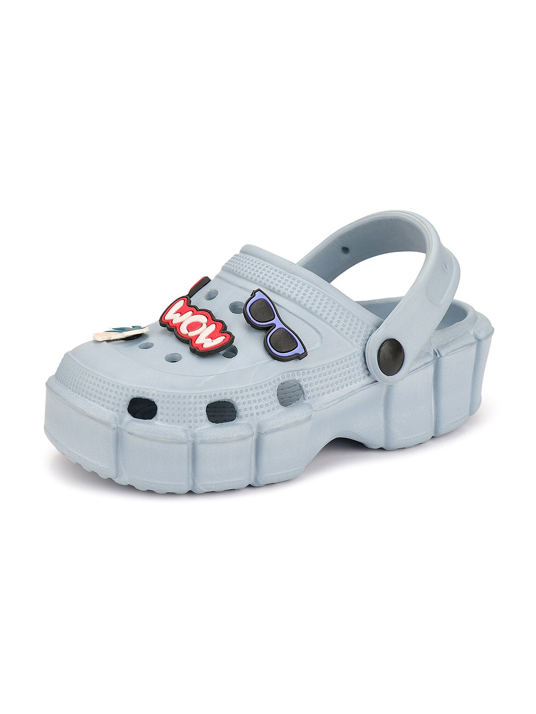 

BERSACHE Women Self Design Clogs, Grey