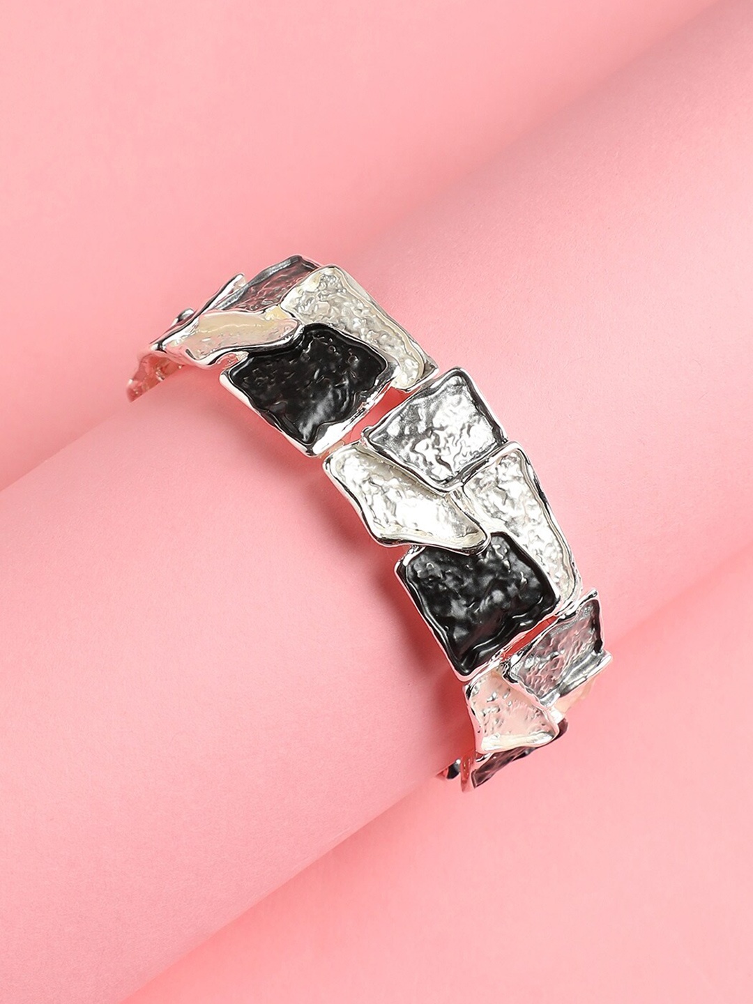 

DressBerry Silver-Plated Stone-Studded Wraparound Bracelet