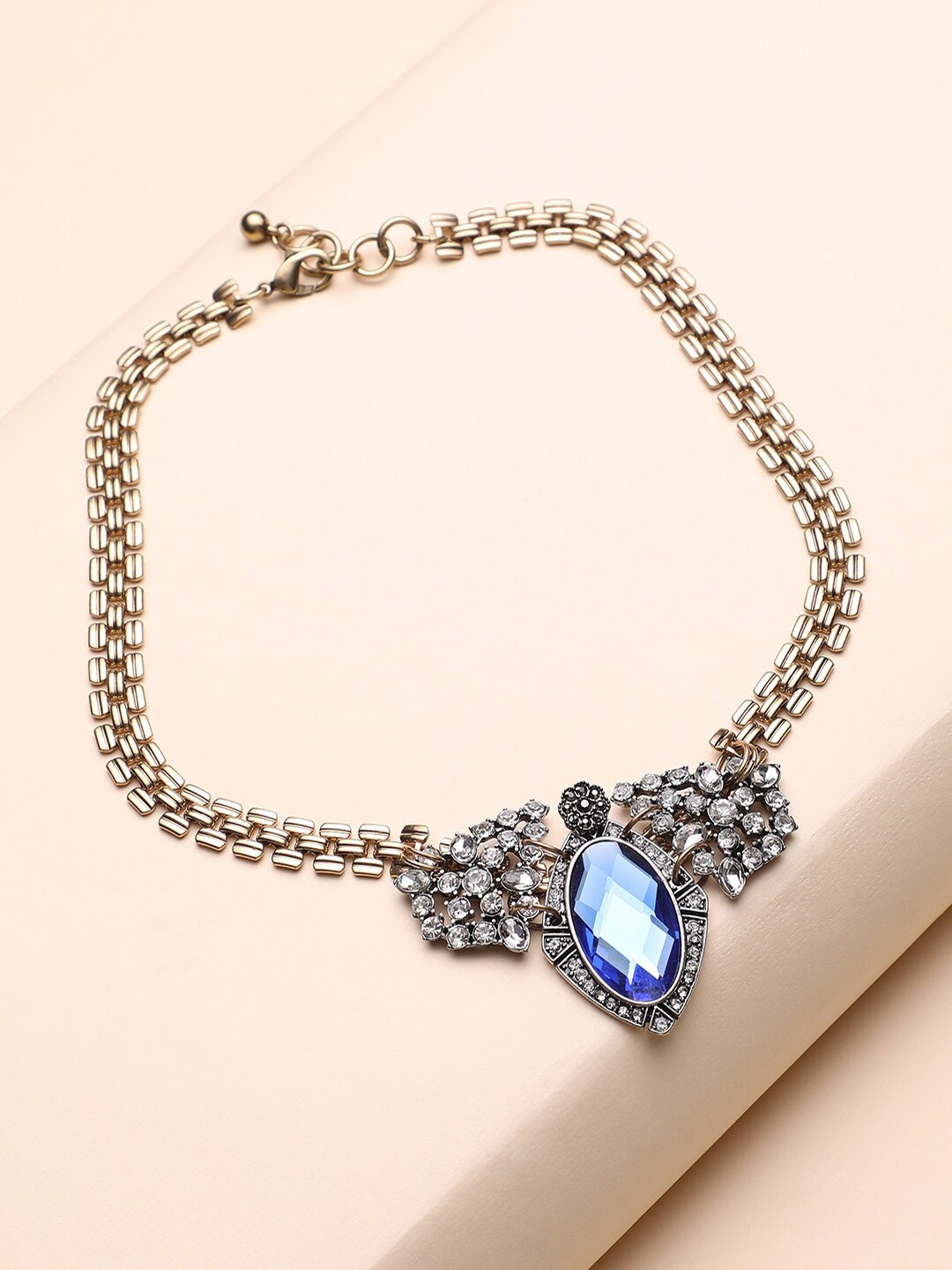 

DressBerry Gold-Plated Stone Studded Necklace