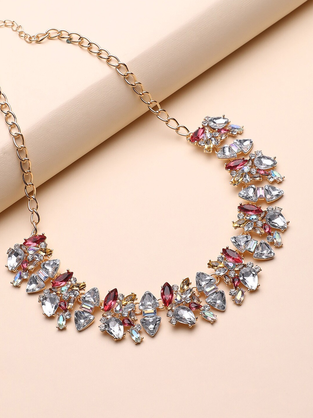 

DressBerry Gold-Plated Stone Studded Necklace