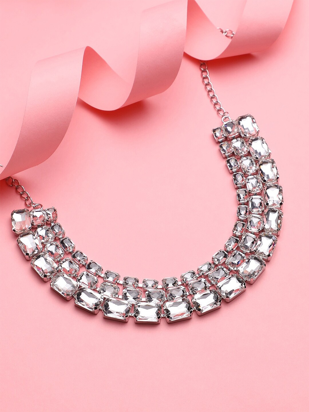 

DressBerry Silver-Toned Silver-Plated Necklace