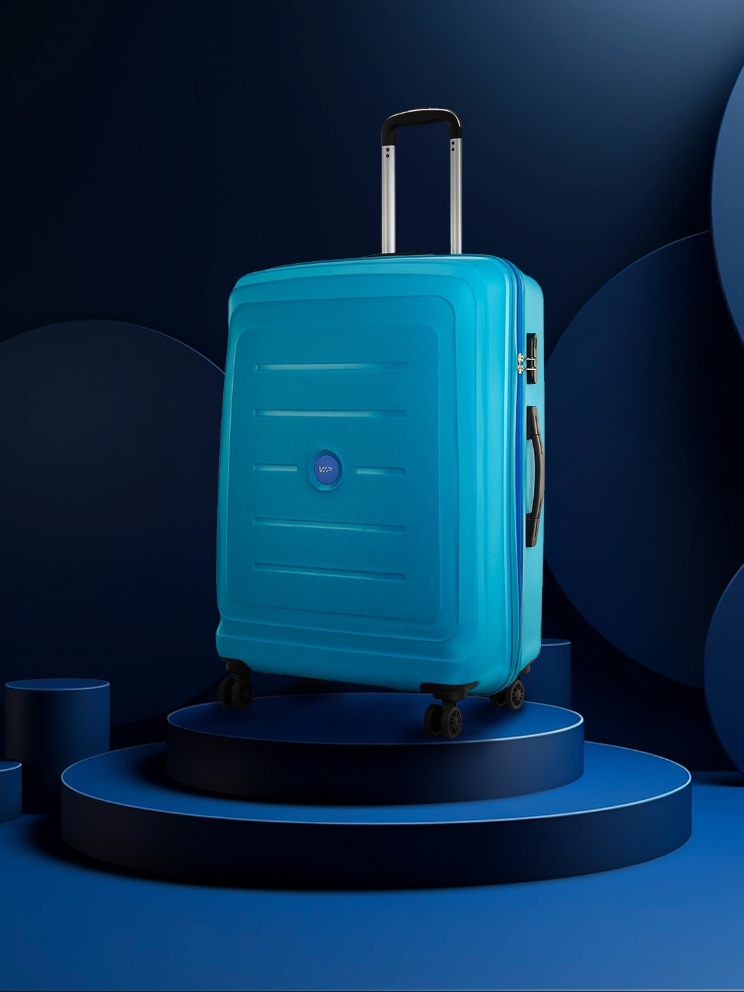 

VIP Corsa Strolly 76 360 Textured Large Trolley Suitcase, Turquoise blue