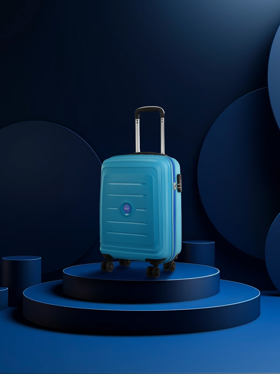 

VIP Corsa Strolly 55 360 Textured Cabin Trolley Suitcase, Turquoise blue